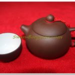 Round Palm-Size Teapot with 1 Cup