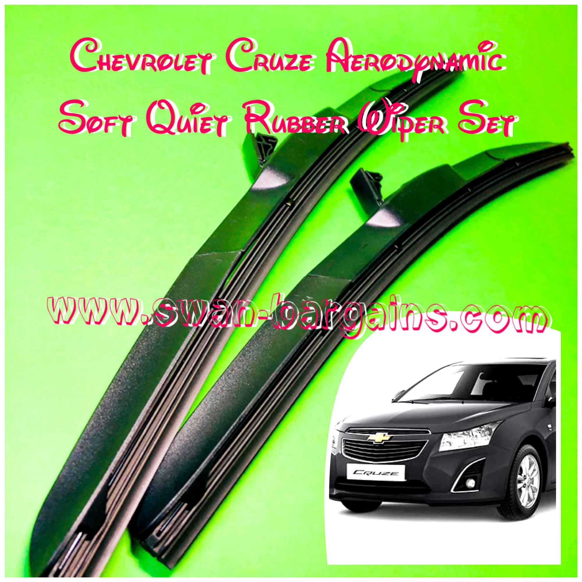 2pcs Chevrolet Cruze Aerodynamic Quiet Wiper Blades Set Singapore