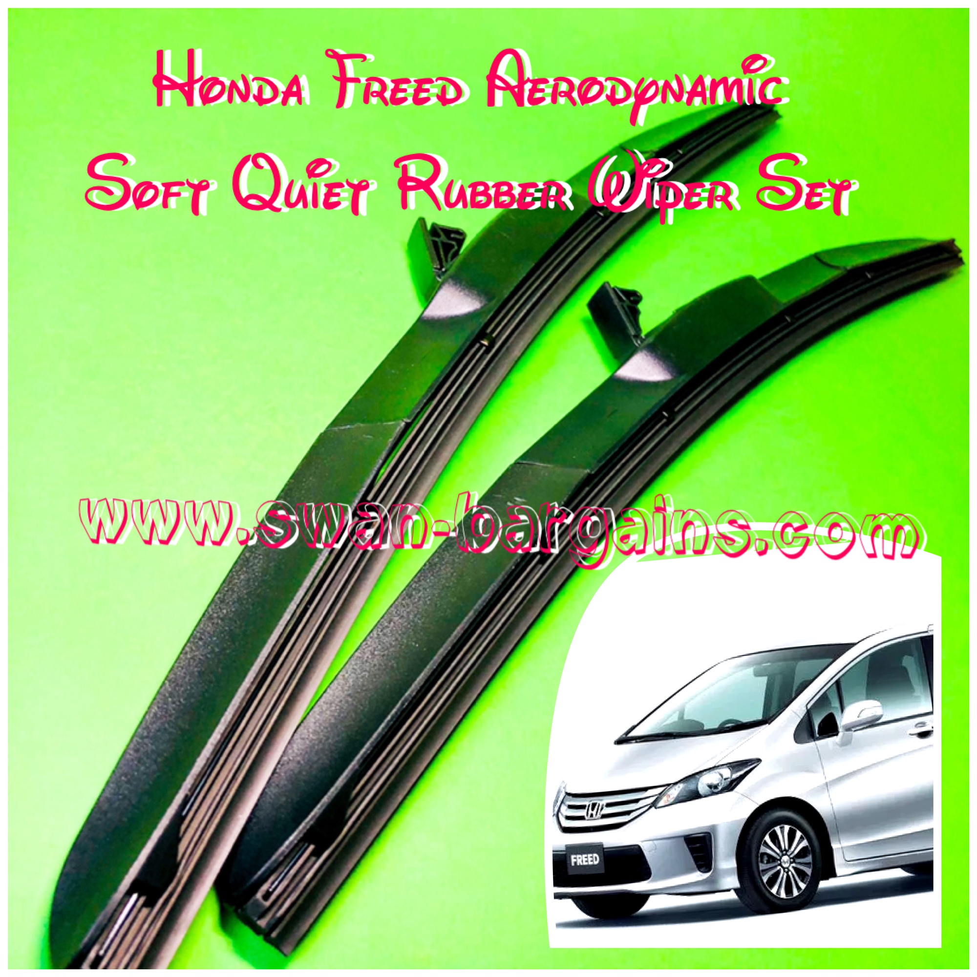 2pcs Honda Freed Aerodynamic Quiet Wiper Blades Set Singapore