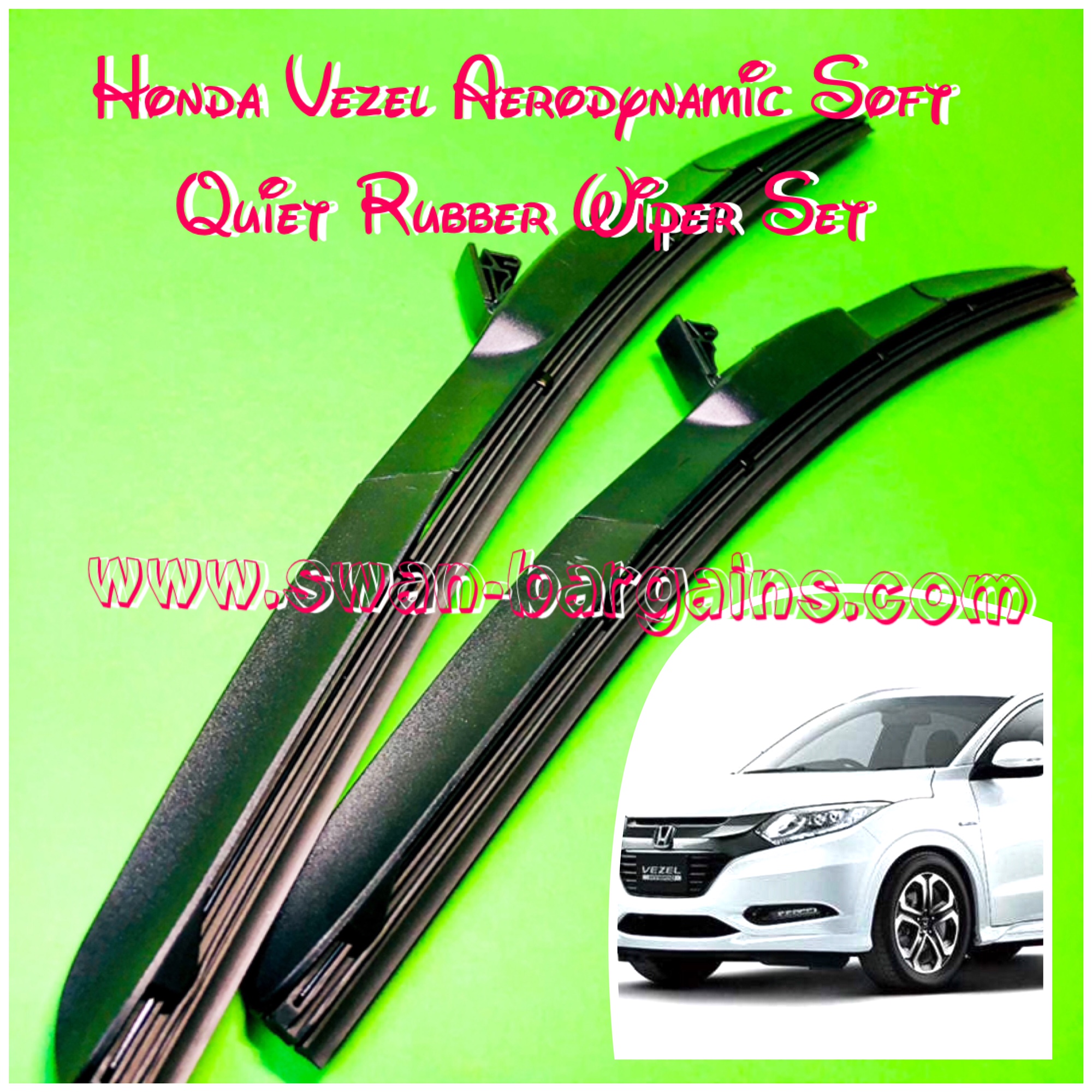 2pcs Honda Vezel HRV Aerodynamic Quiet Wiper Blades Set Singapore