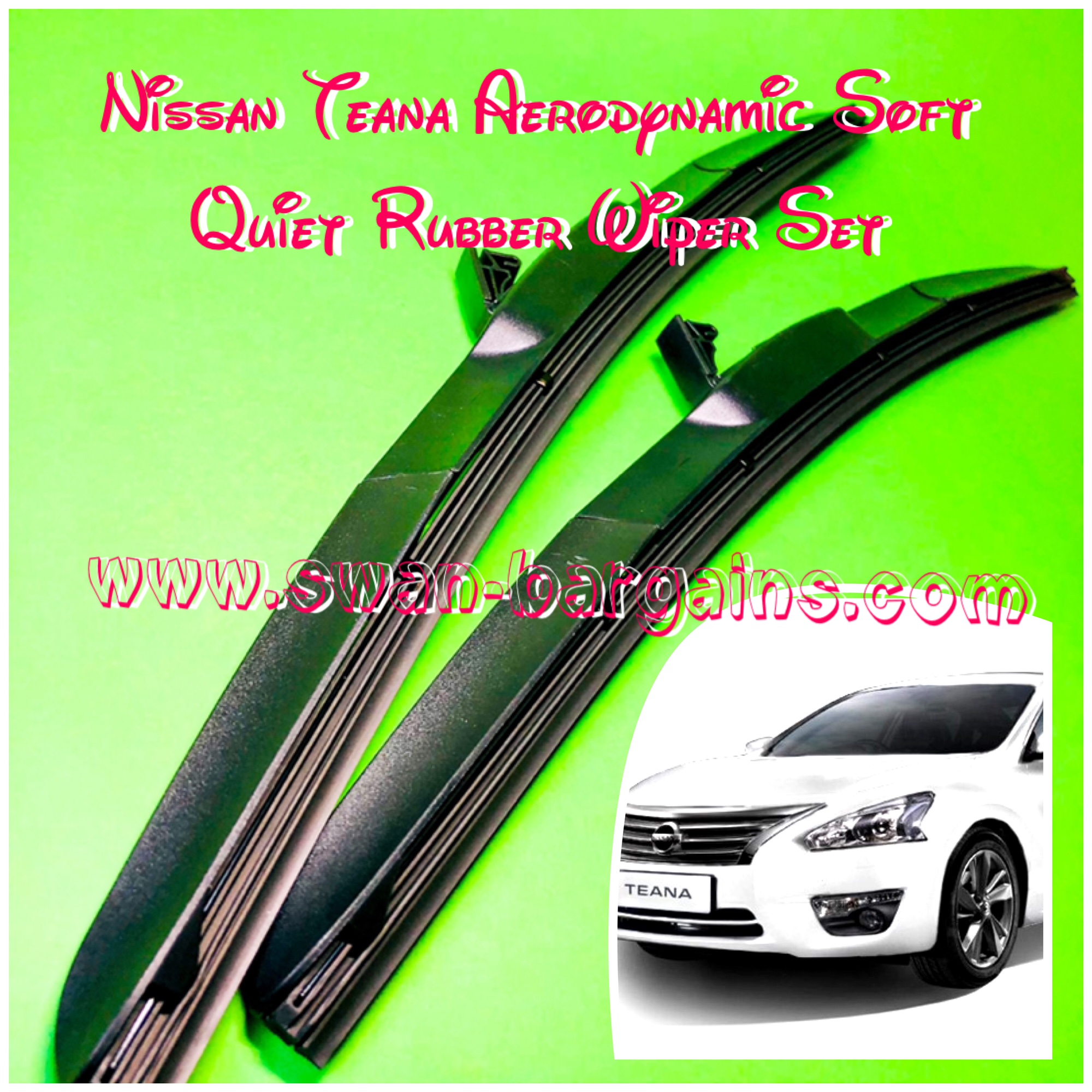 2pcs Nissan Teana Aerodynamic Quiet Wiper Blades Set Singapore