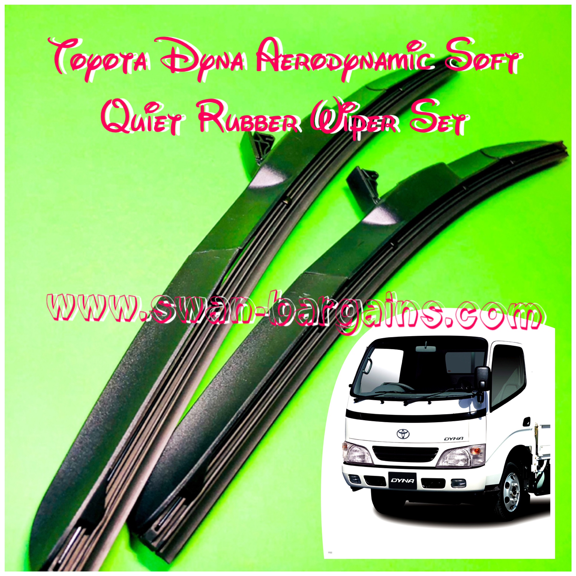 2pcs Toyota Dyna Aerodynamic Quiet Wiper Blades Set Singapore