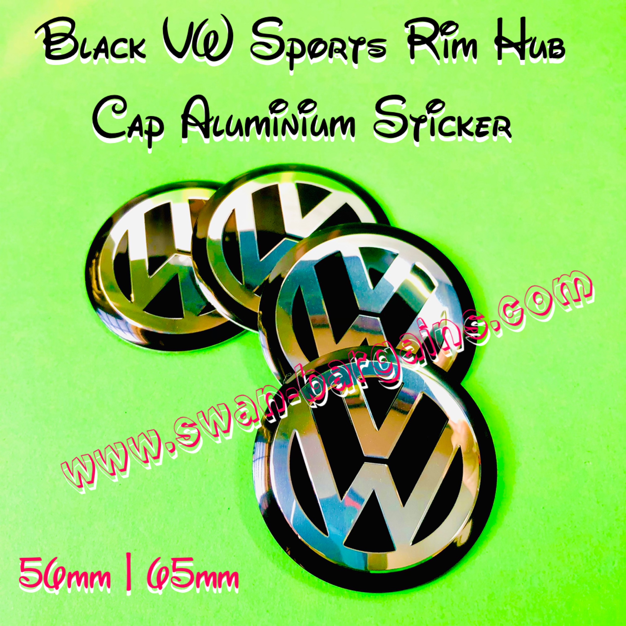 56mm 65mm VW Sports Rim Center Wheel Hub Cap Sticker Singapore