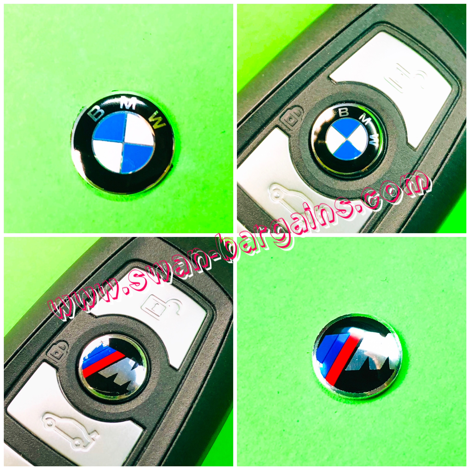 Aluminium BMW key fob lock button logo sticker Singapore