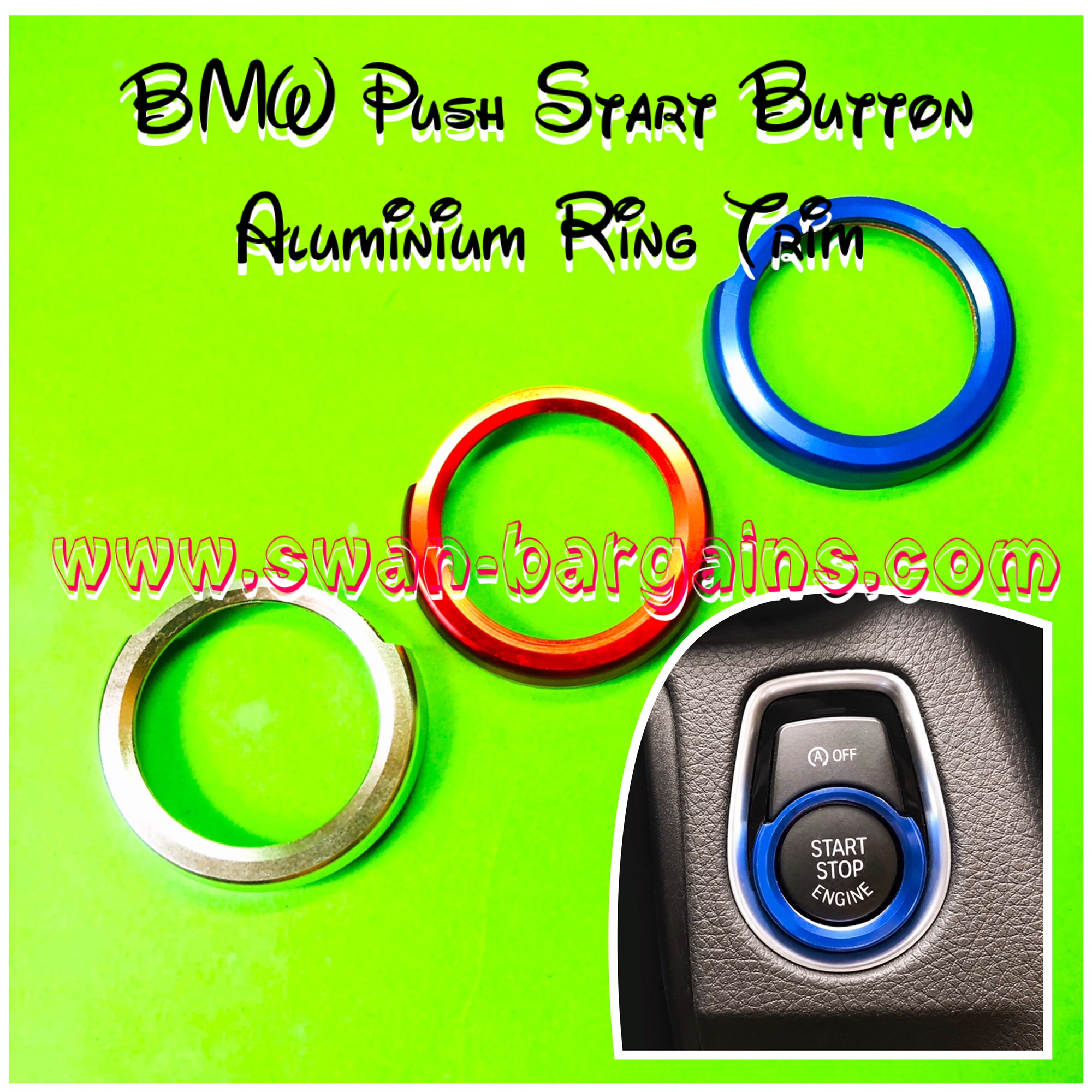 Aluminum BMW Engine Push Start Button Decoration Ring Trim Singapore