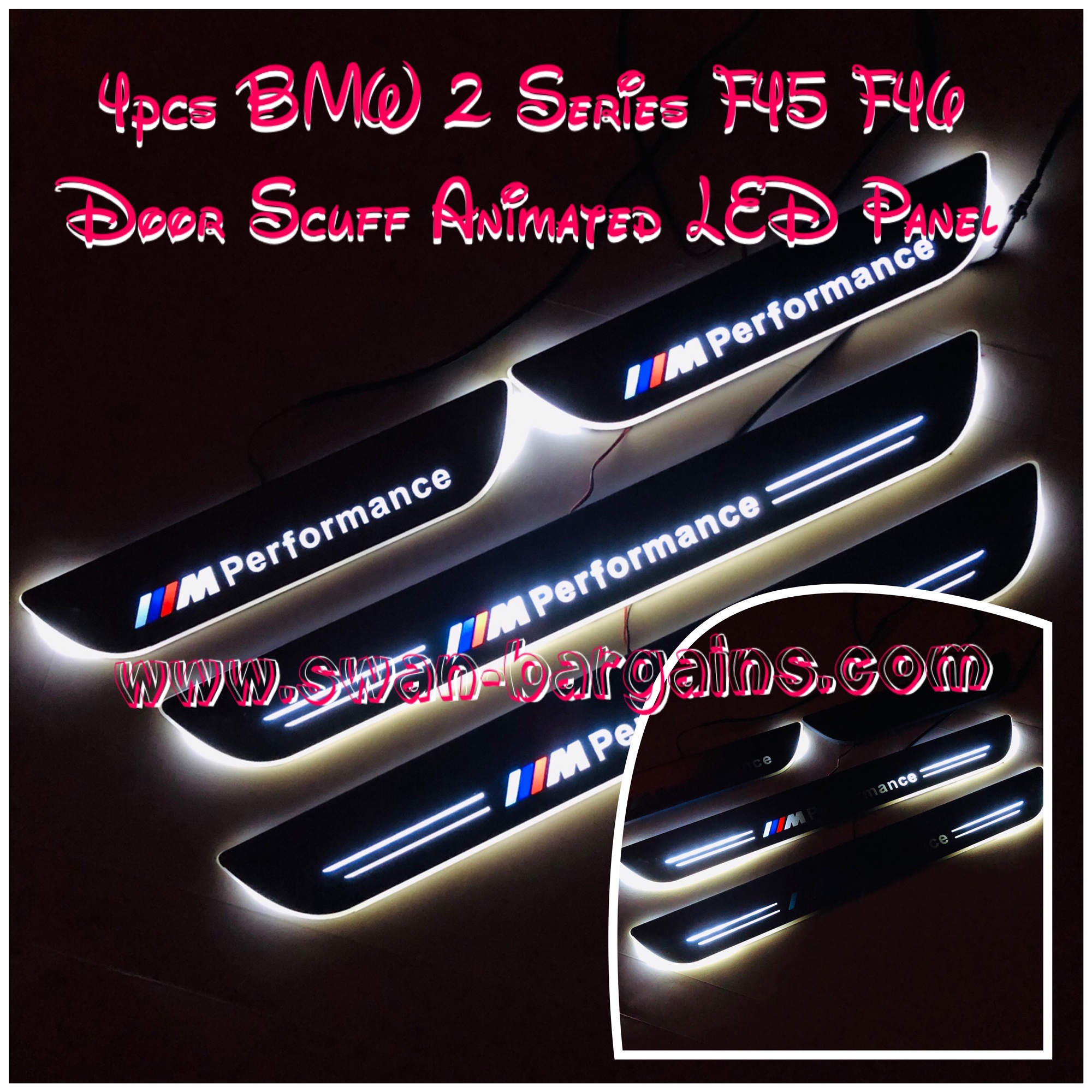 BMW 2 Series F45 F46 Animated LED Door Scuff Sill Panel Singapore