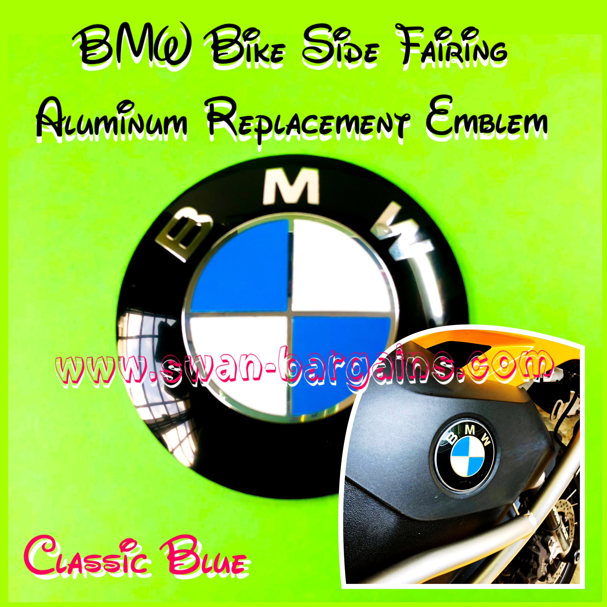 BMW Bike Fairing Side Badge Aluminium Emblem Sticker – Welcome to Swan  Bargains Online Store!