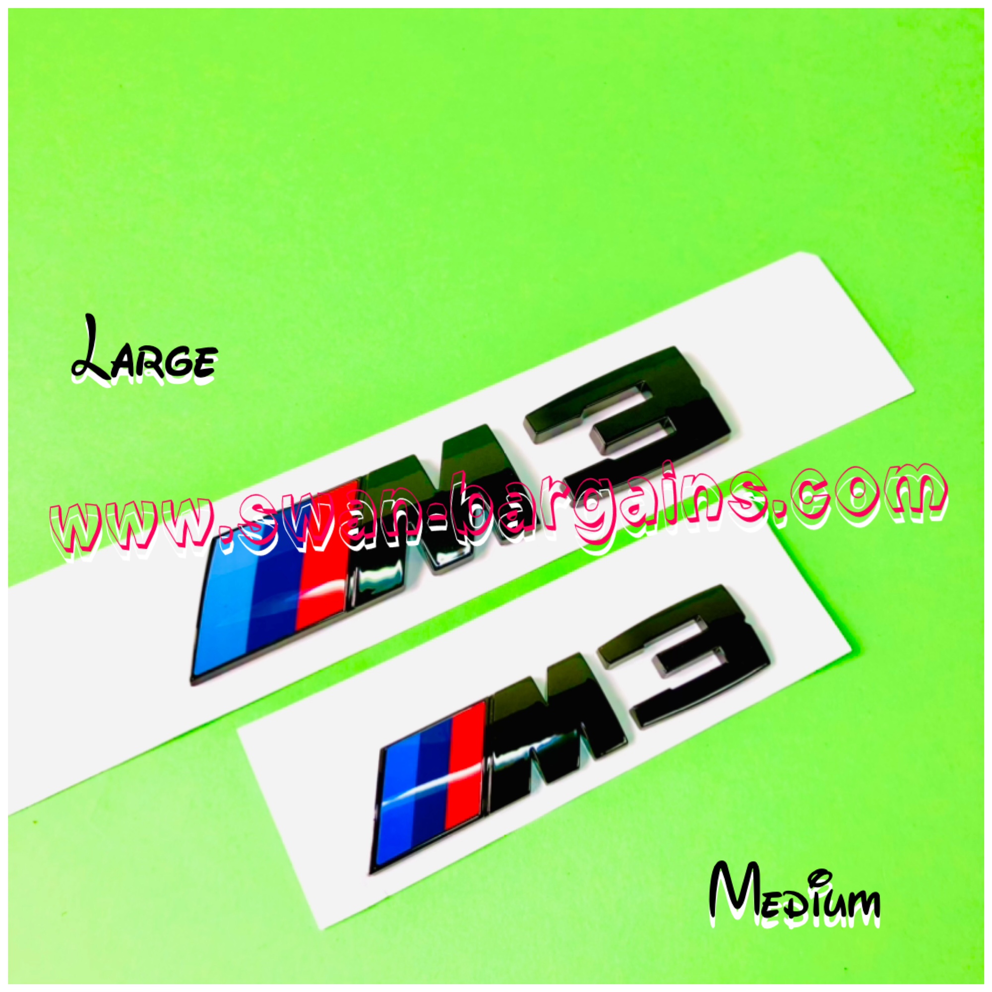 BMW Glossy Black M3 Rear Trunk Emblem Badge Singapore