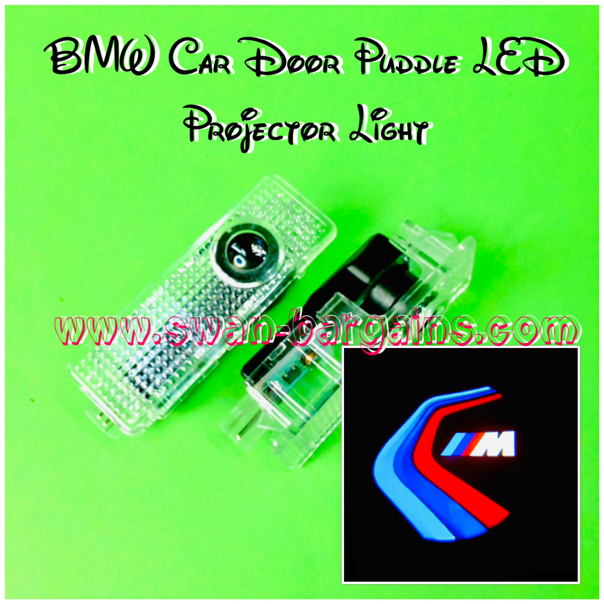 BMW Integrated Door Courtesy LED Projector Lamp Singapore - BMW M Racing Track Stripes