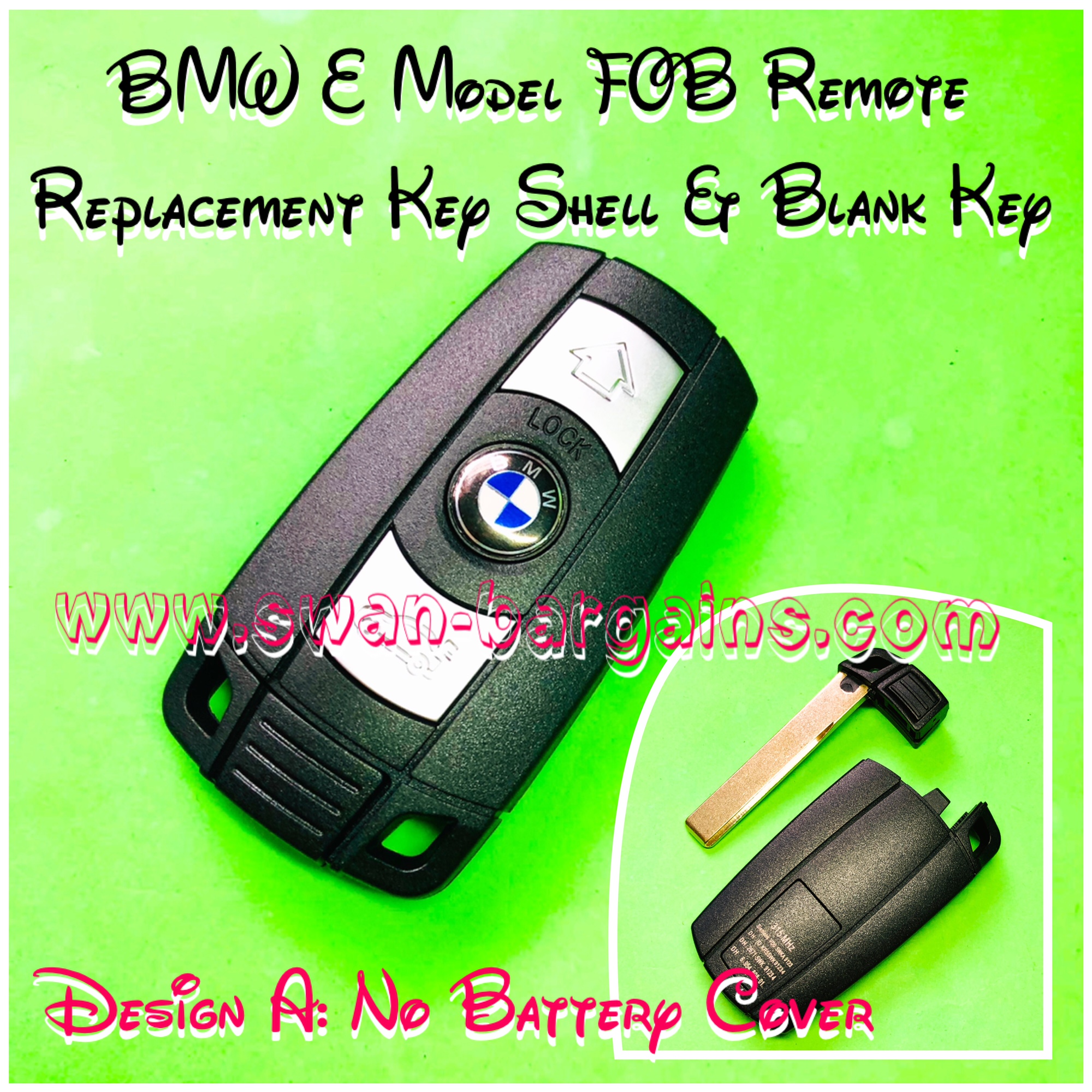 BMW Keyless Smart Remote Key Fob Shell Singapore - E Model Design A