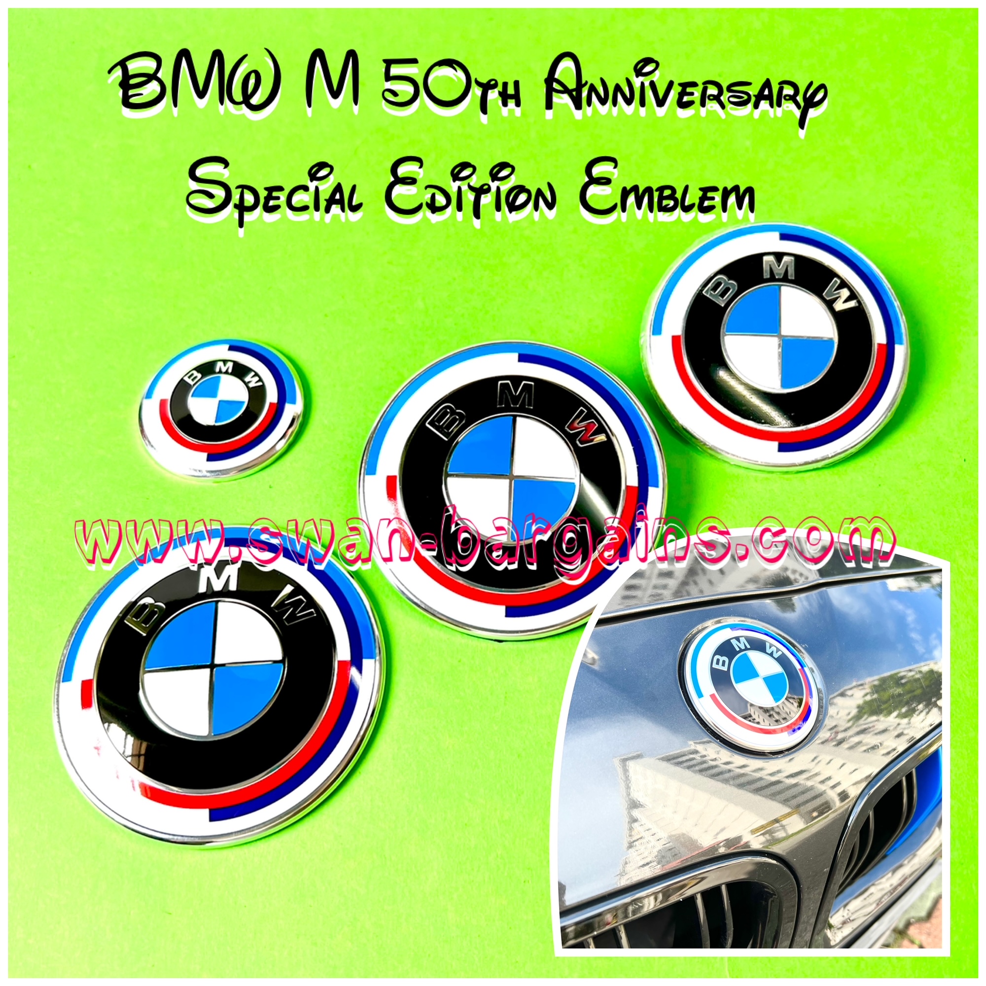 BMW M 50th Anniversary Special Edition Emblem – Welcome to Swan