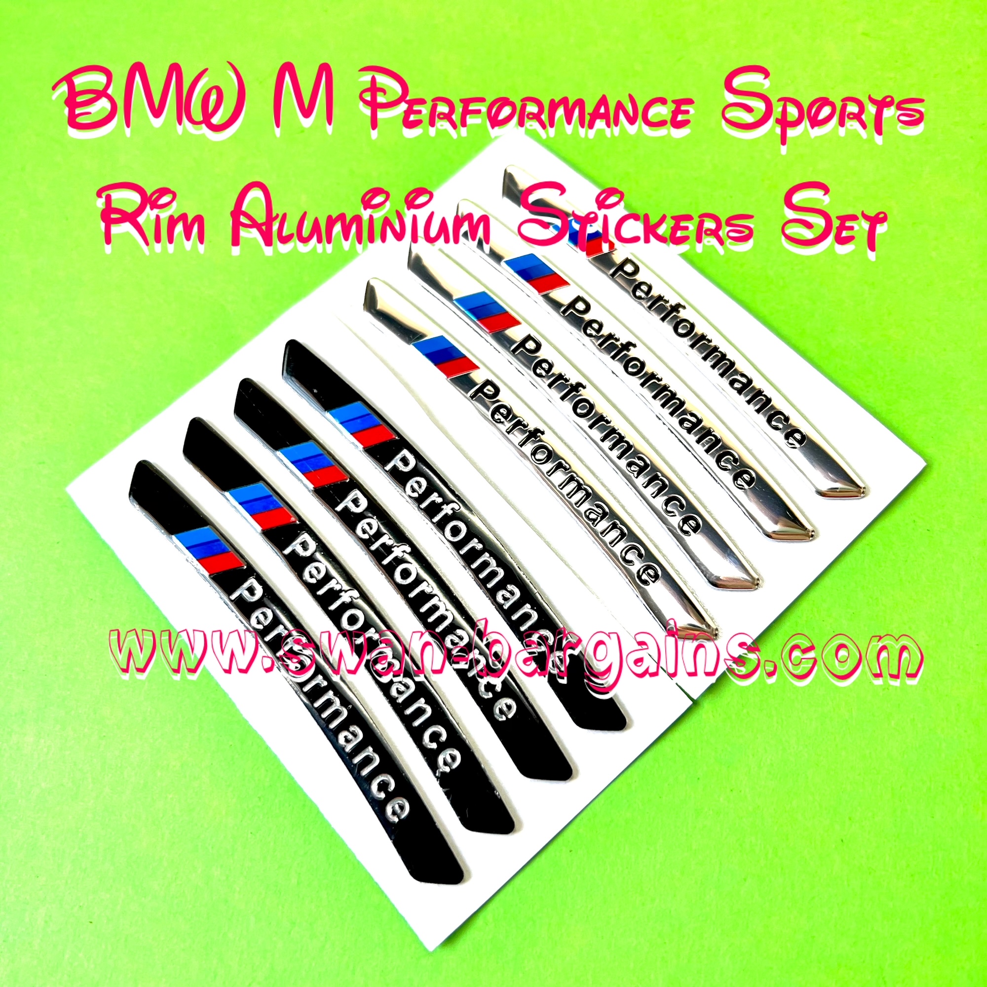 BMW M Performance Sports Rims Aluminum Decorative Sticker Singapore