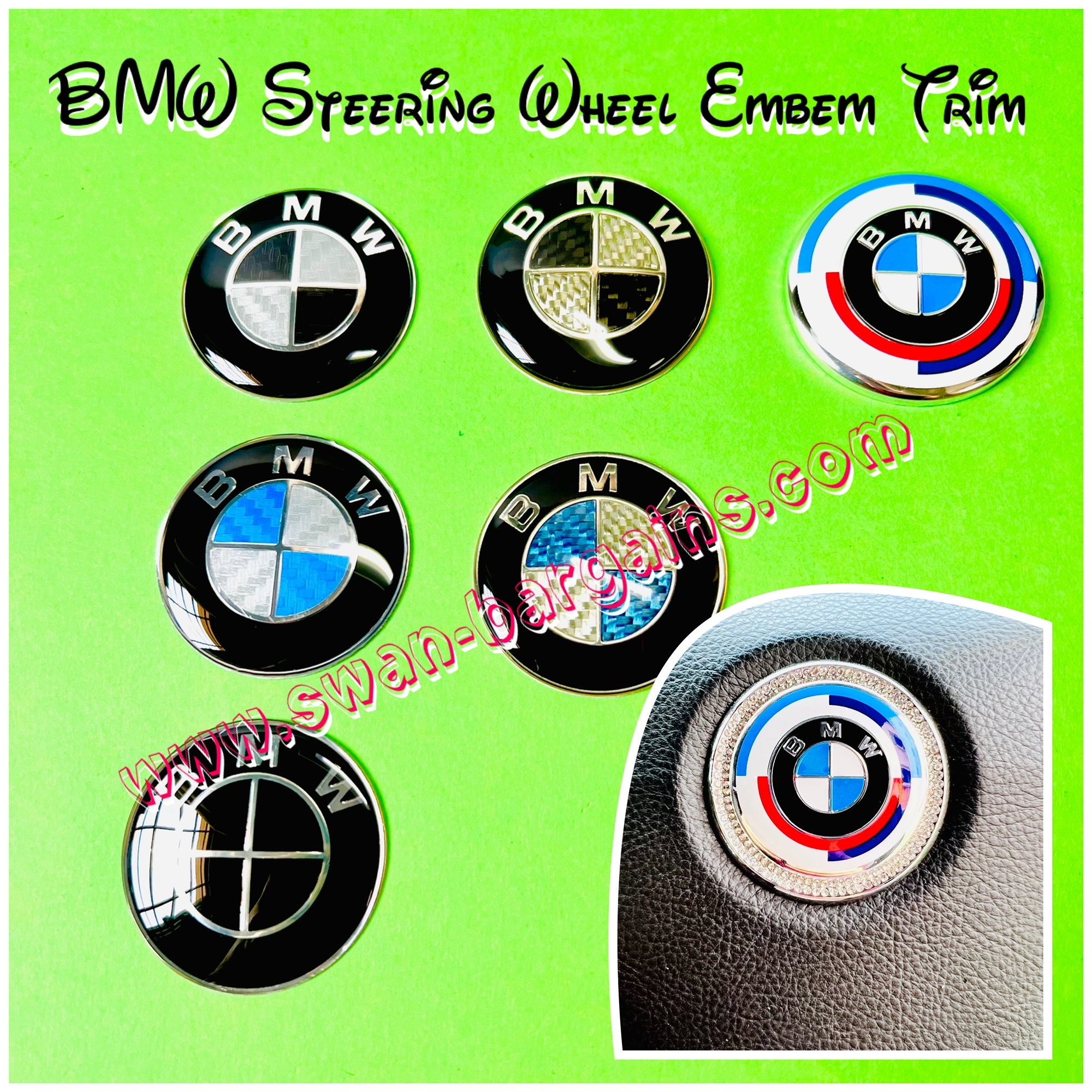 BMW Steering Wheel Center Emblem Logo Trim Singapore