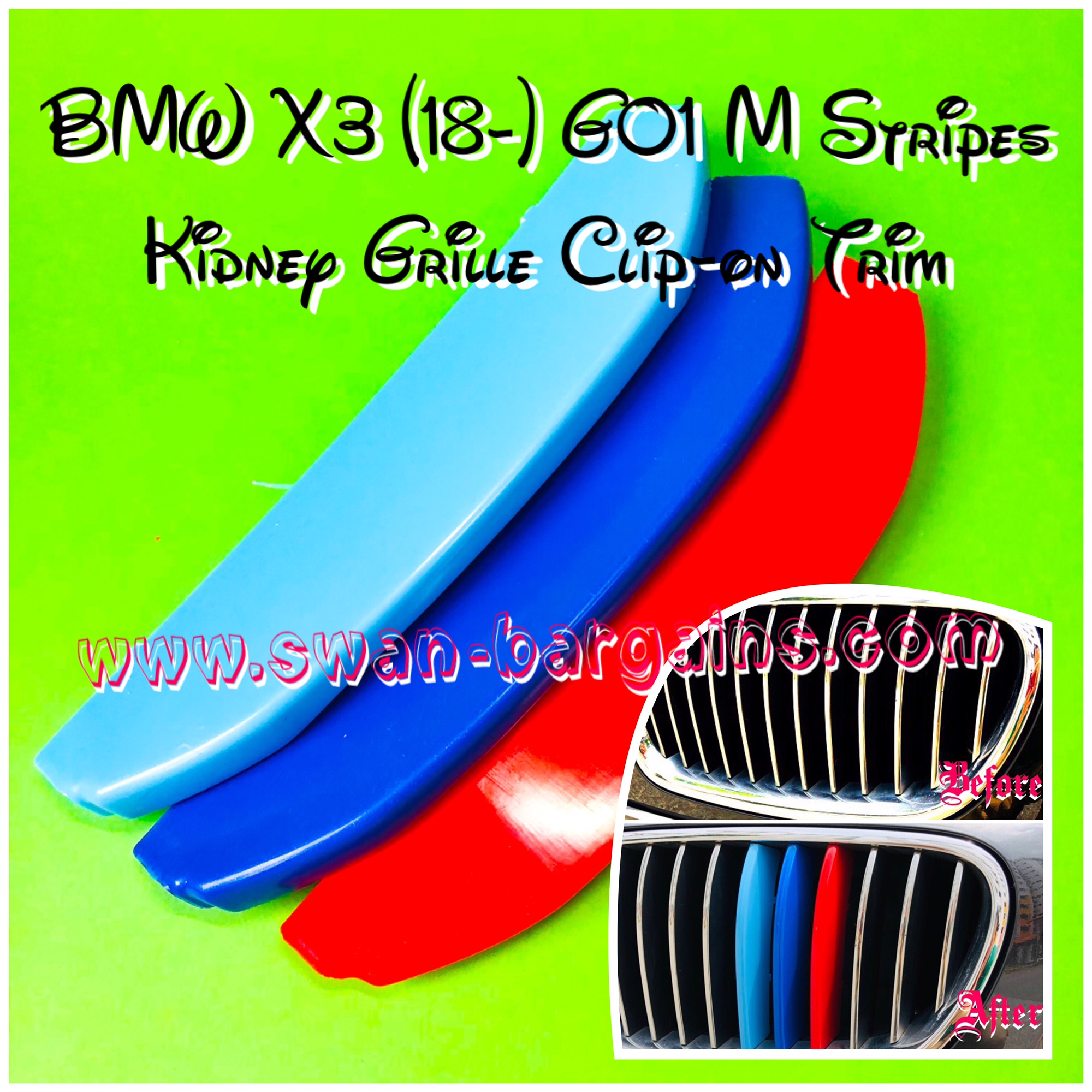 BMW X3 Kidney Grille Tri-Color Snap-in Trim Singapore
