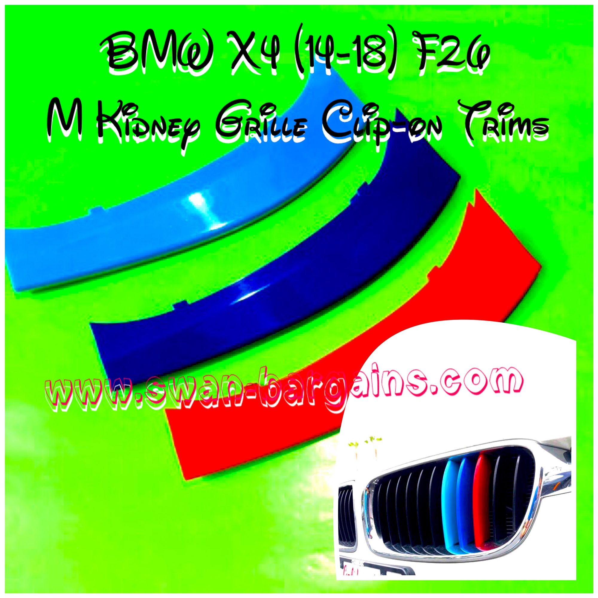 BMW X4 Kidney Grille Tri-Color Snap-in Trim Singapore - F26