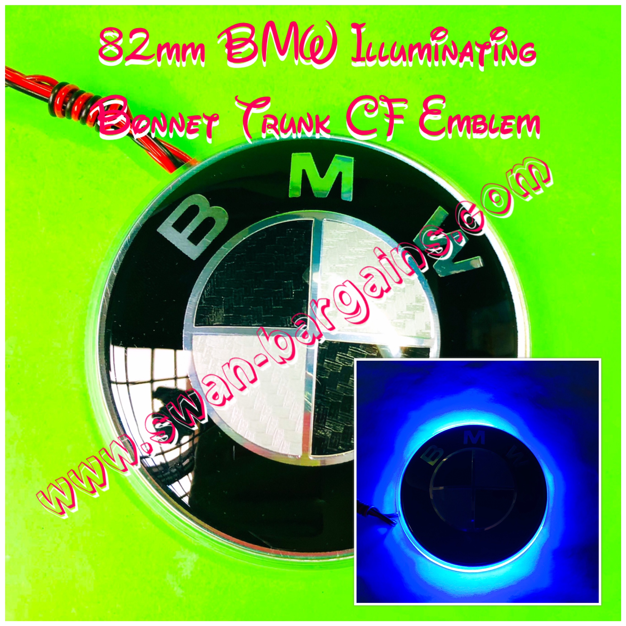 Ønske Forfatning At opdage Black White CF BMW Bonnet Trunk Illuminating LED Emblem – Welcome to Swan  Bargains Online Store!