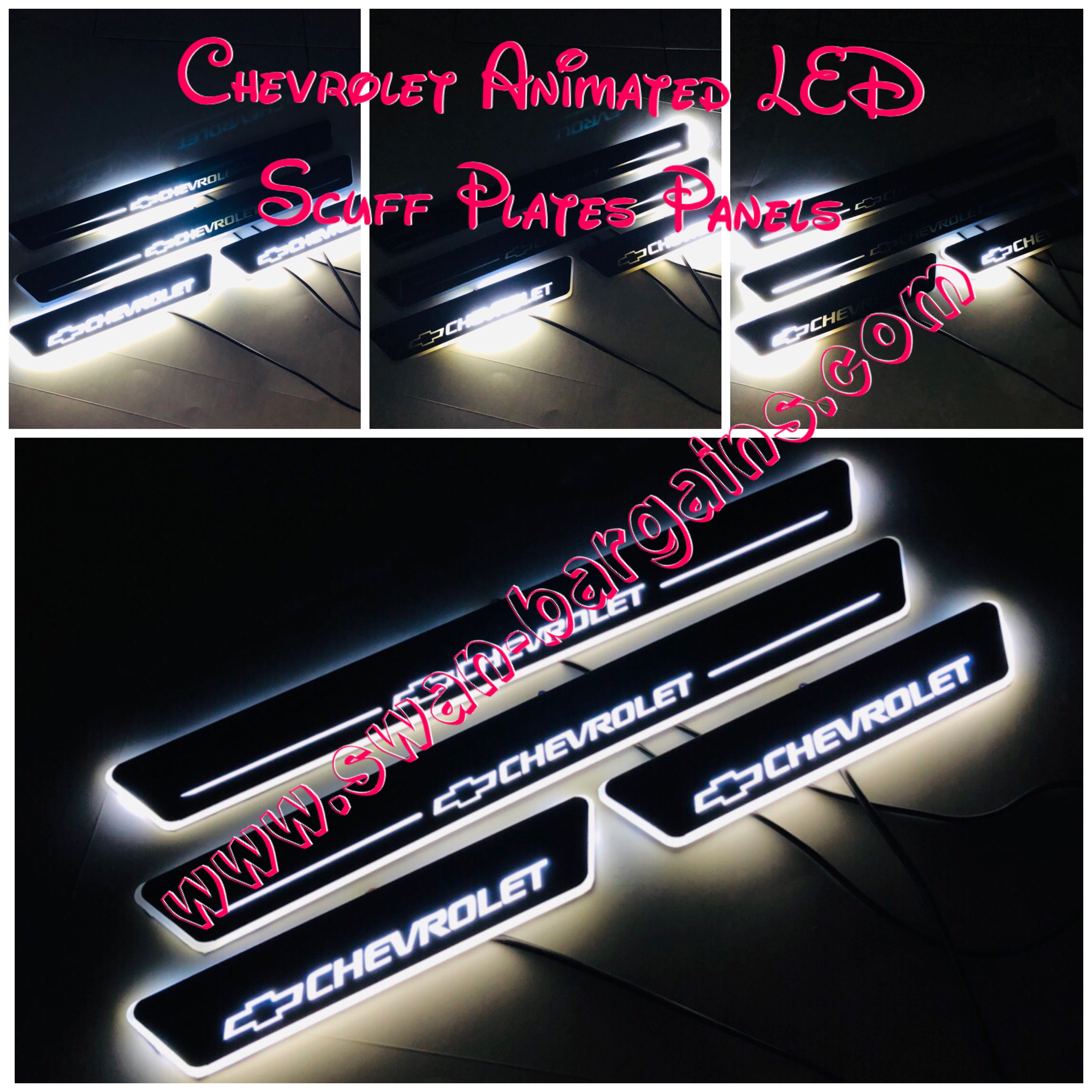 Chevrolet Animated LED Door Sill Plates Singapore - White