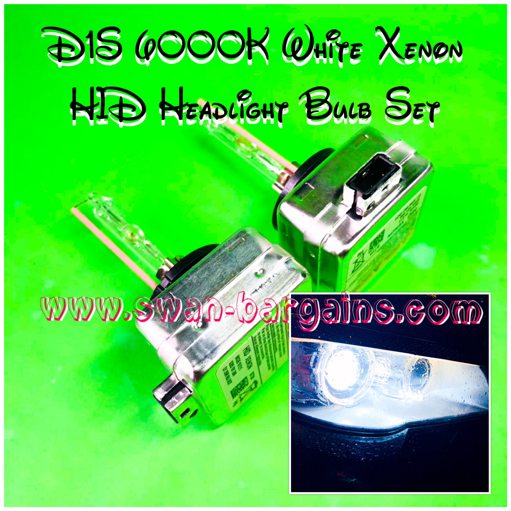 D1S Xenon HID Headlight Bulb Set Singapore - 6000K White