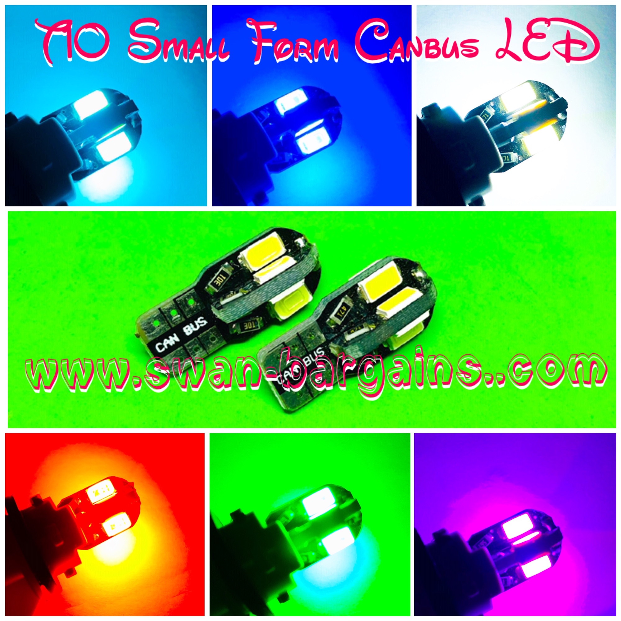Error-Free Small Universal T10 Car LED Bulb 8SMD Singapore