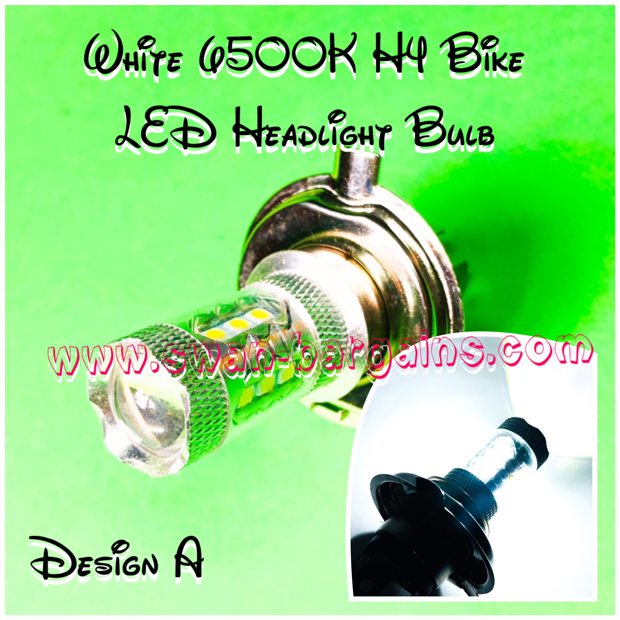 H4 Cree LED Headlight Bulb Singapore - 6000K White LED Light