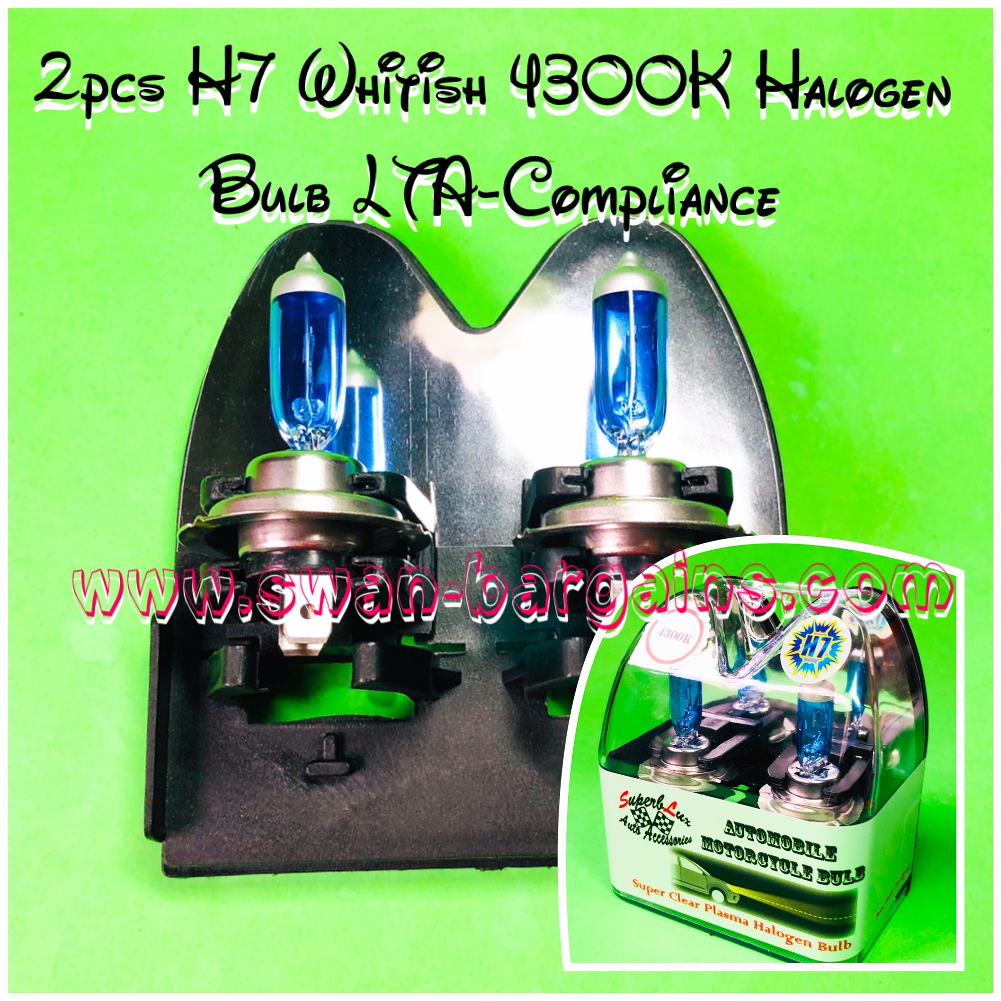 H7 4300K Halogen Headlight Foglight Bulb Singapore