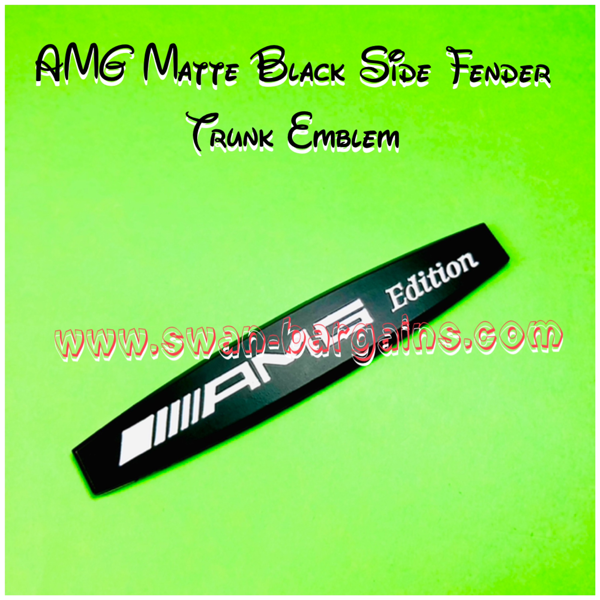Matte Black Mercedes Benz Side Fender AMG Leaf Emblem Singapore