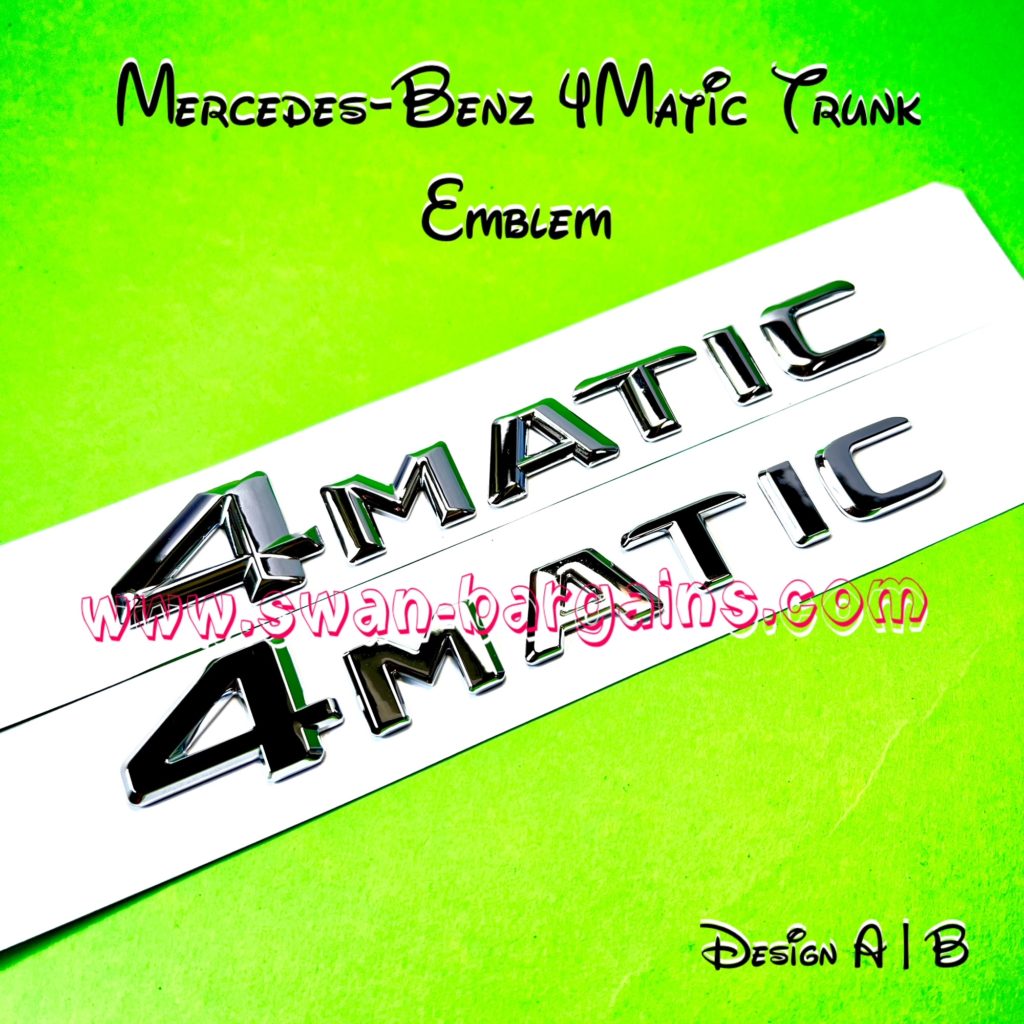 Mercedes Benz 4matic Trunk Lettering Emblem Sticker – Welcome to Swan ...