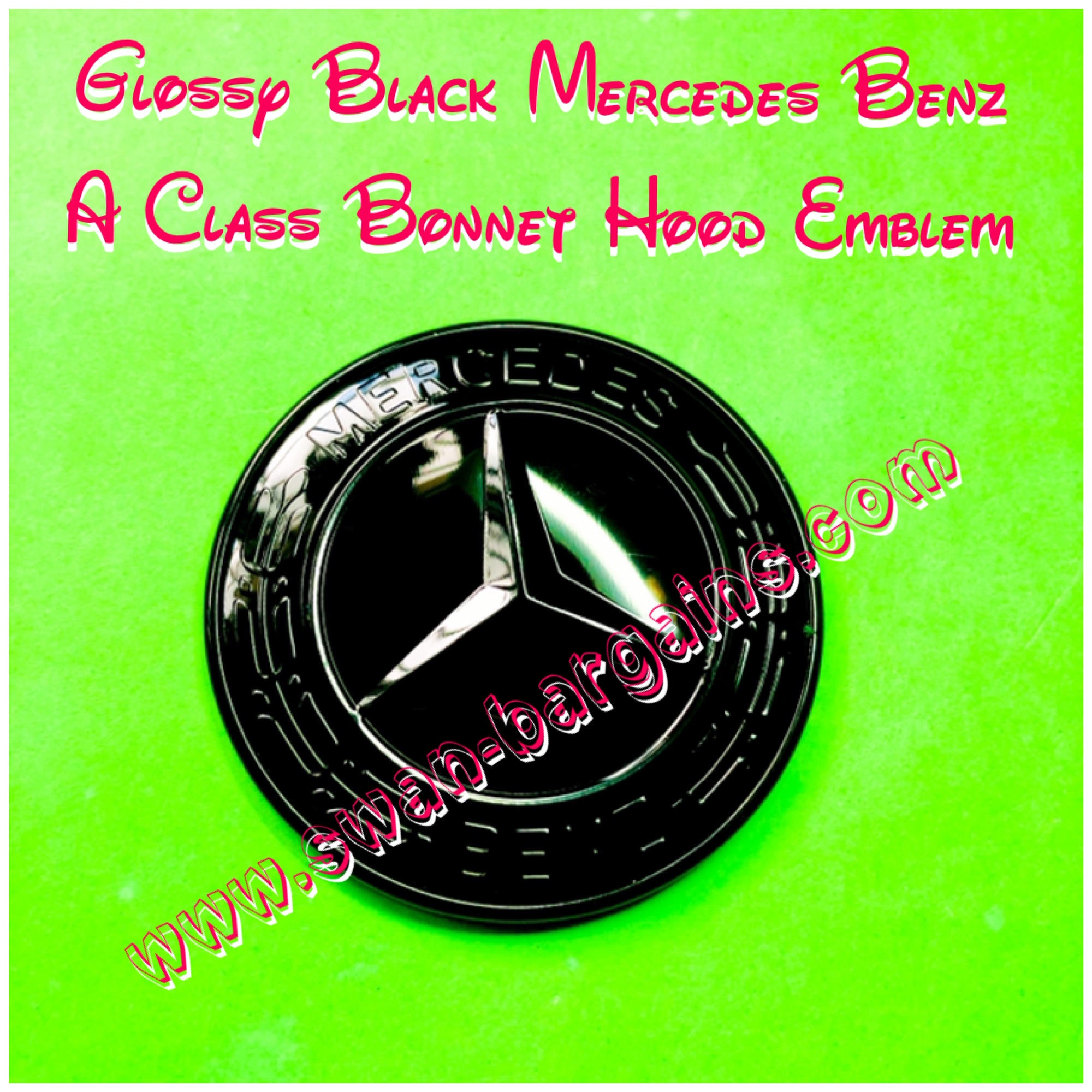 Mercedes-Benz A Class Hood Bonnet Flat Emblem Singapore - All Black