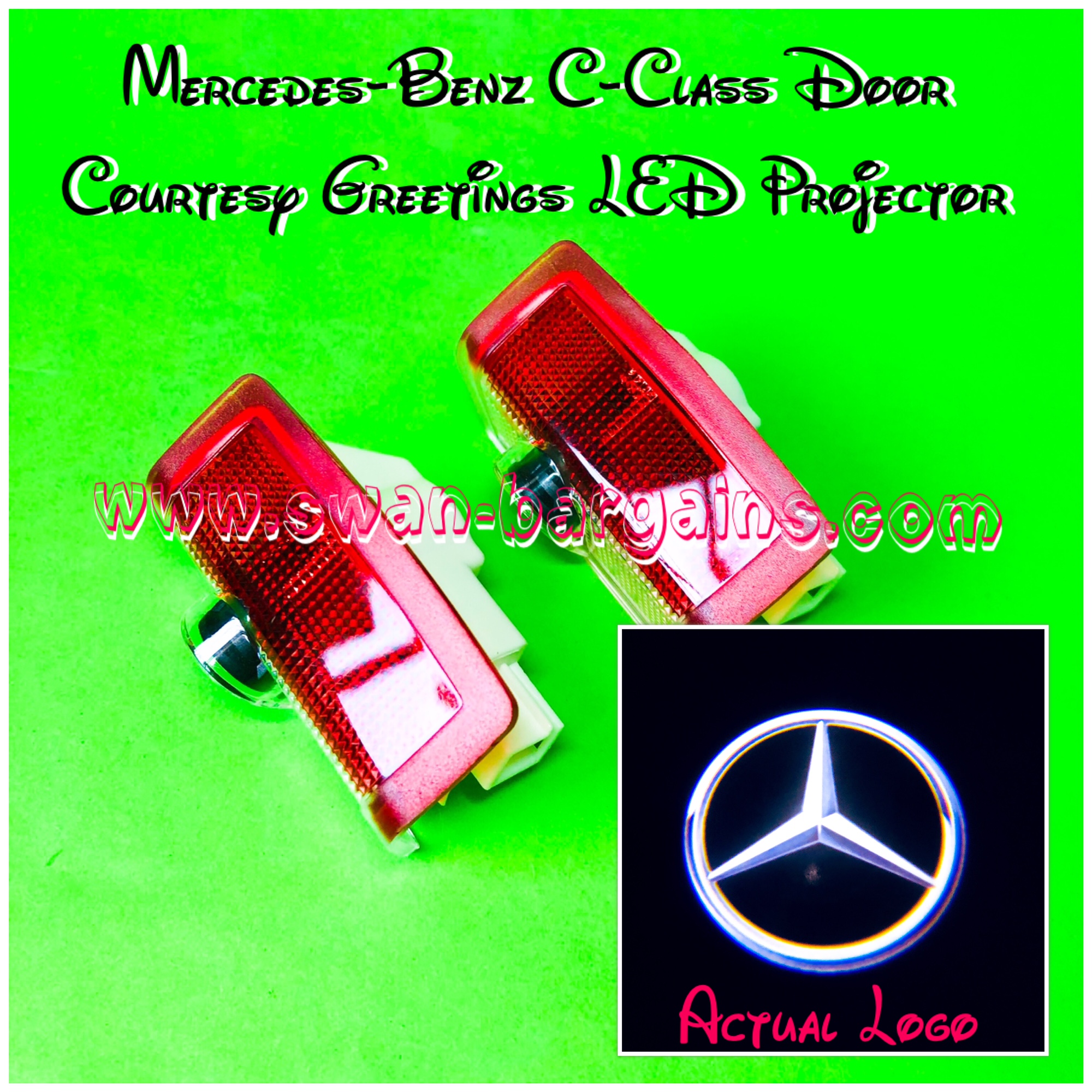 Mercedes Benz C-Class W205 Door Courtesy LED Projector Lamp Singapore - Plain Star