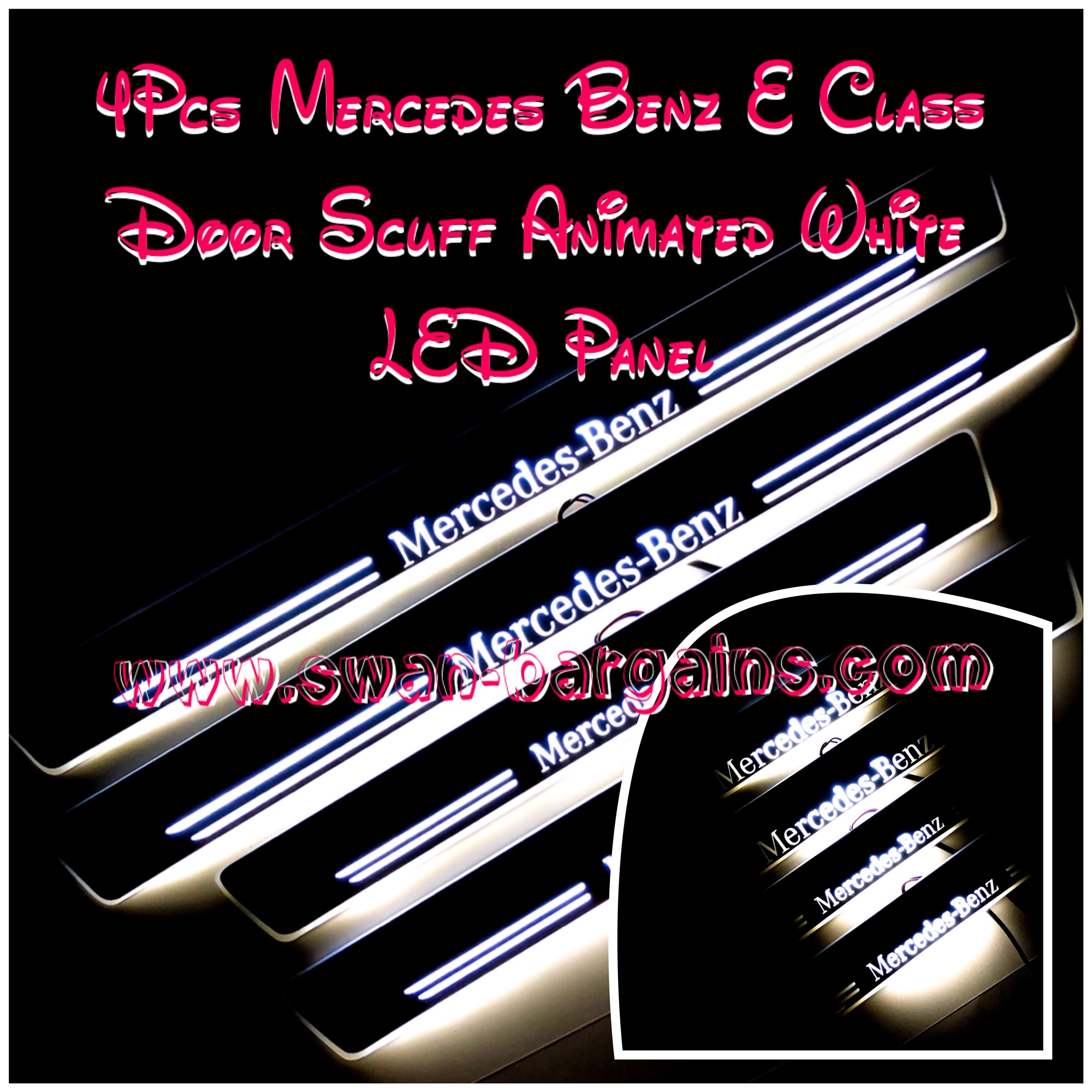 Mercedes Benz E-Class Animated LED Door Scuff Sill Panel Singapore