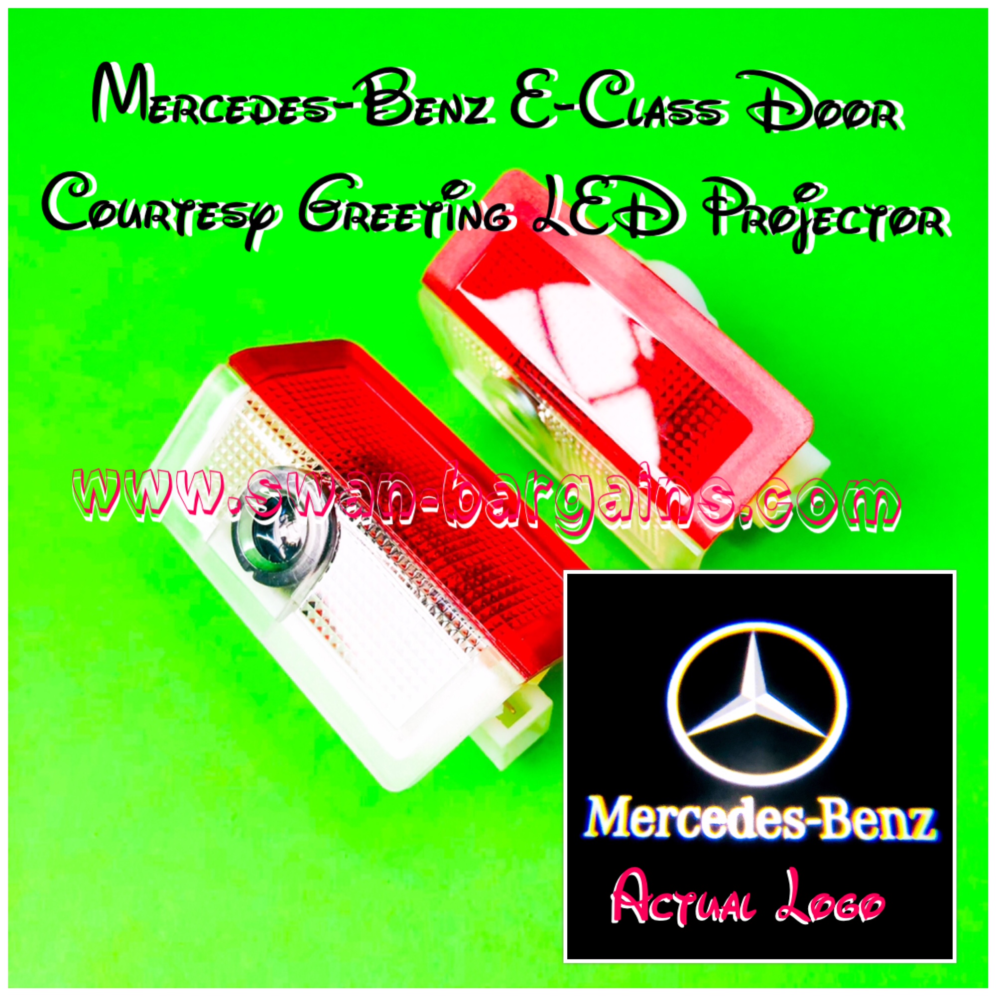 Mercedes Benz E-Class Integrated Door Courtesy LED Projector Lamp Singapore - Silver Benz