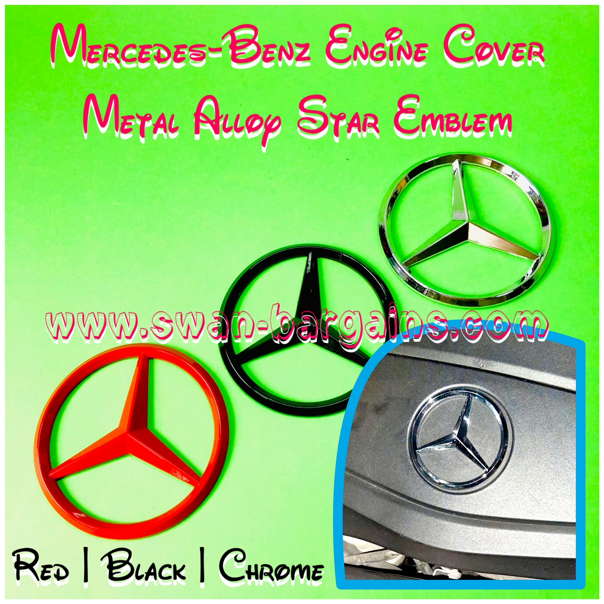 Mercedes-Benz Engine Cover Star Logo Emblem Singapore