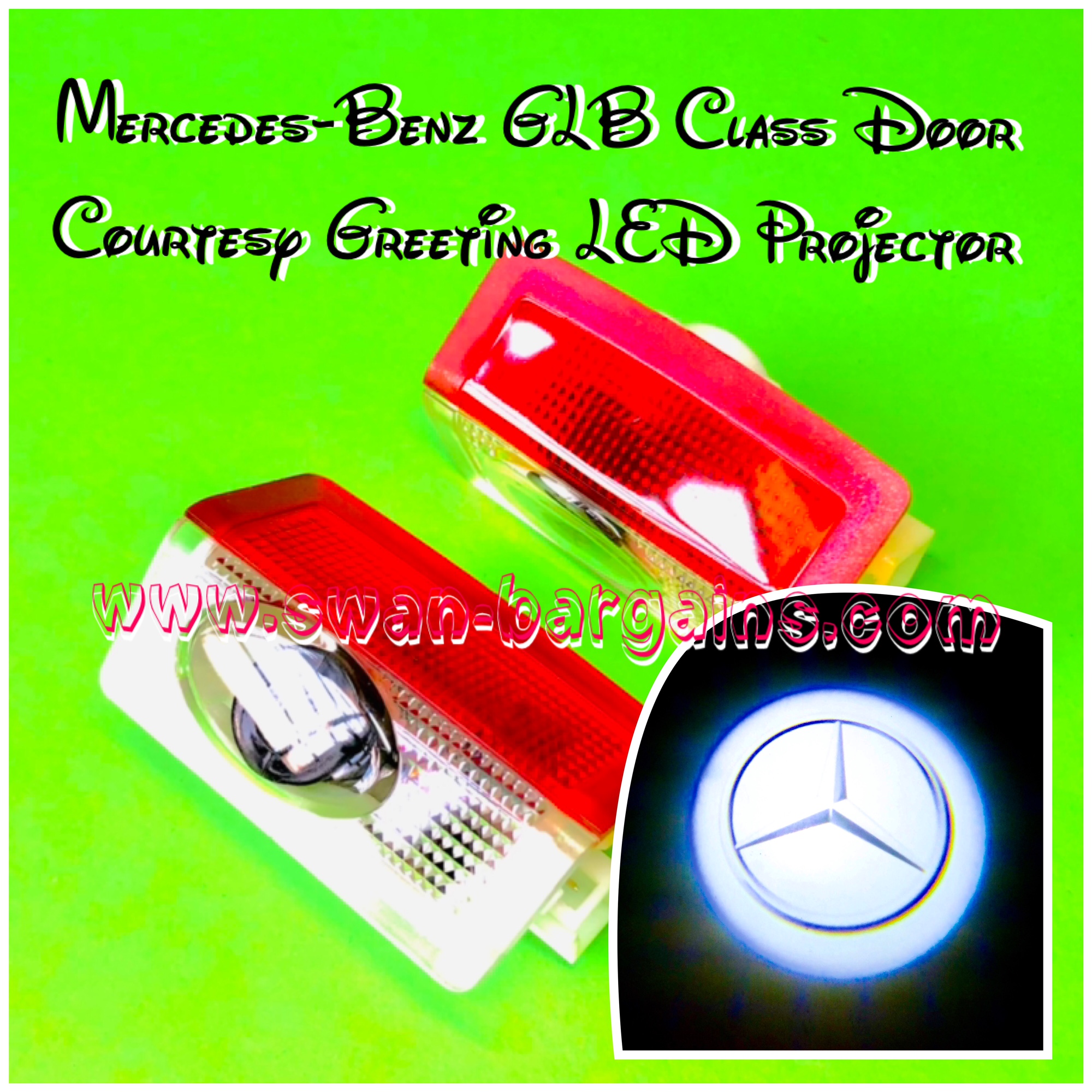 Mercedes Benz GLB Door Courtesy LED Projector Light Singapore - Full White Star