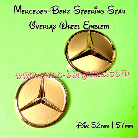 Mercedes Benz Steering Wheel Star Overlay Trim Singapore - Gold
