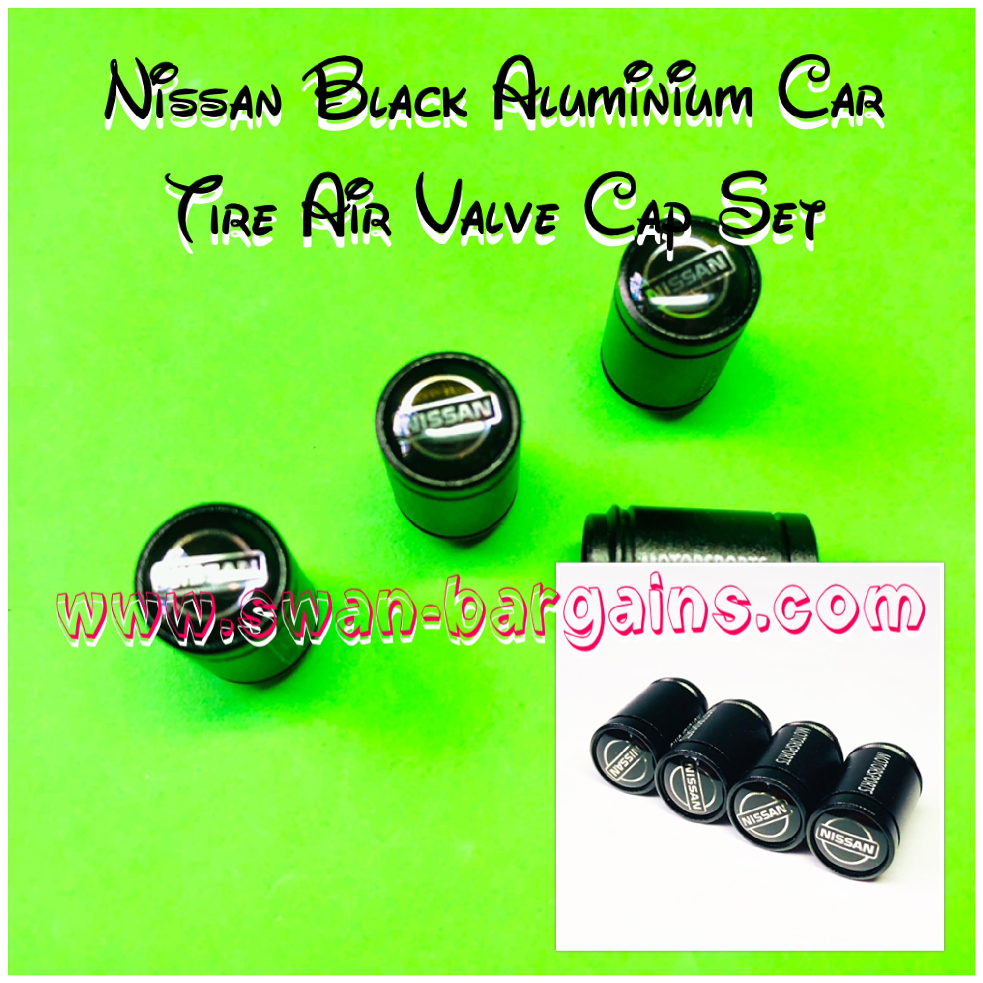 Nissan Tyre Stem Valve Tire Cap Cover Singapore - Matte Black
