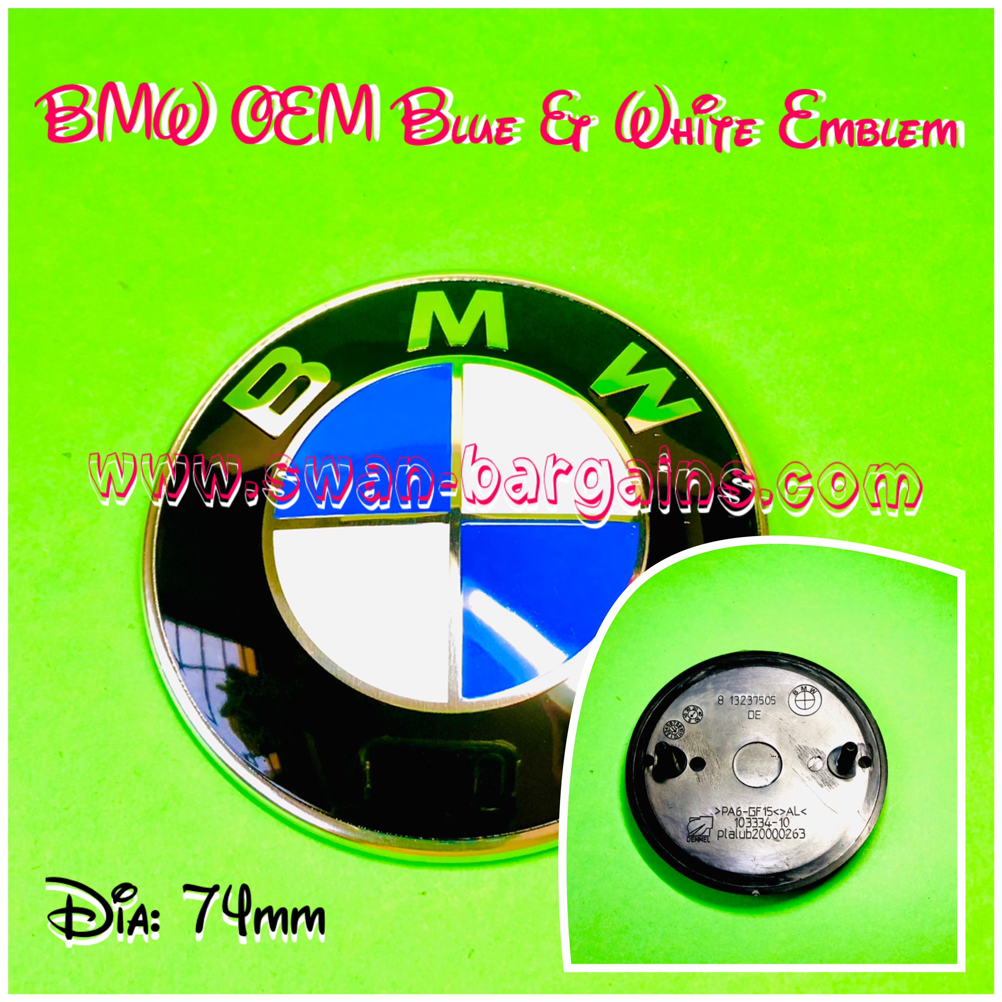 BMW Bonnet Trunk Badge Replacement Emblem – Welcome to Swan Bargains Online  Store!