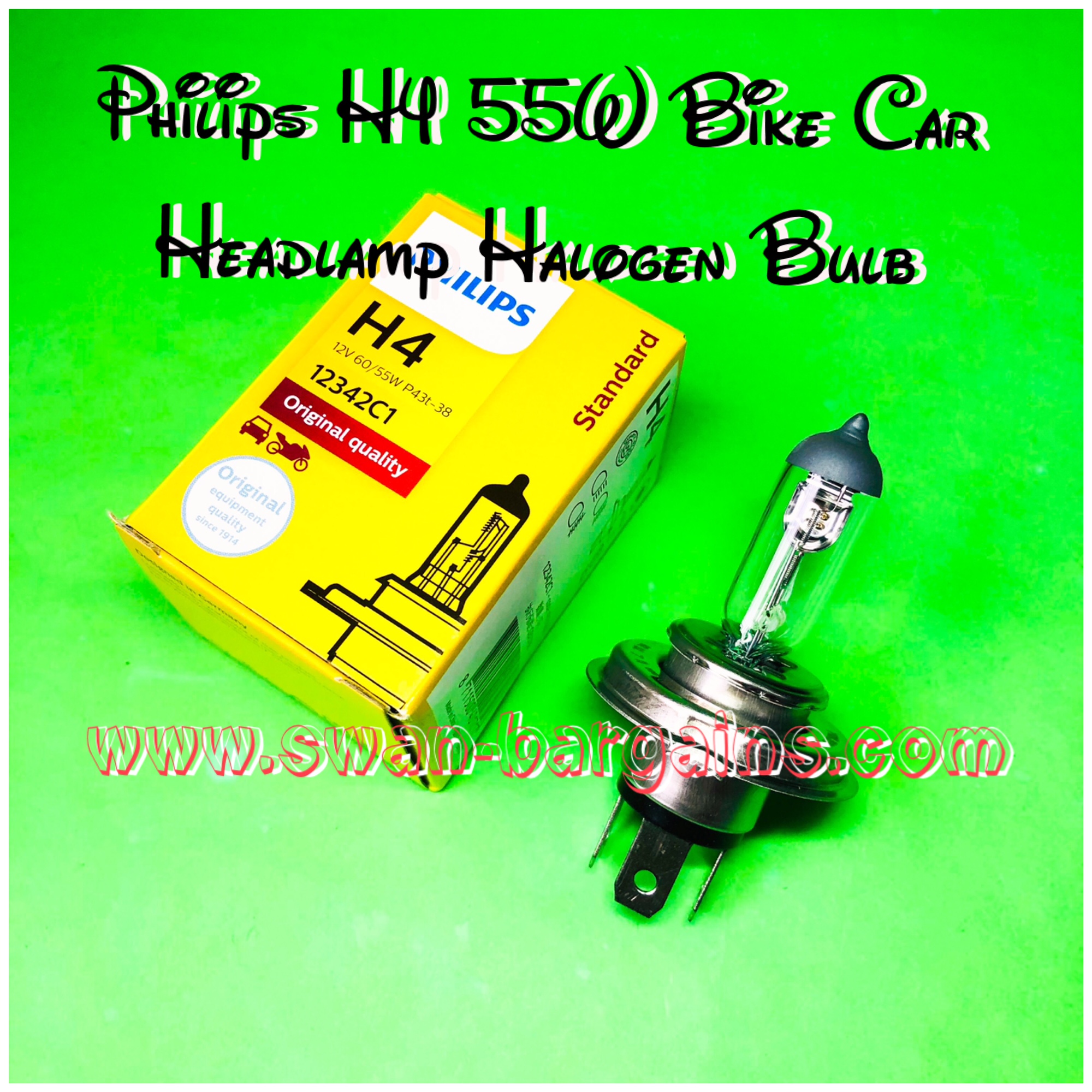 Philips H4 55W Standard Headlight Halogen Bulb Singapore