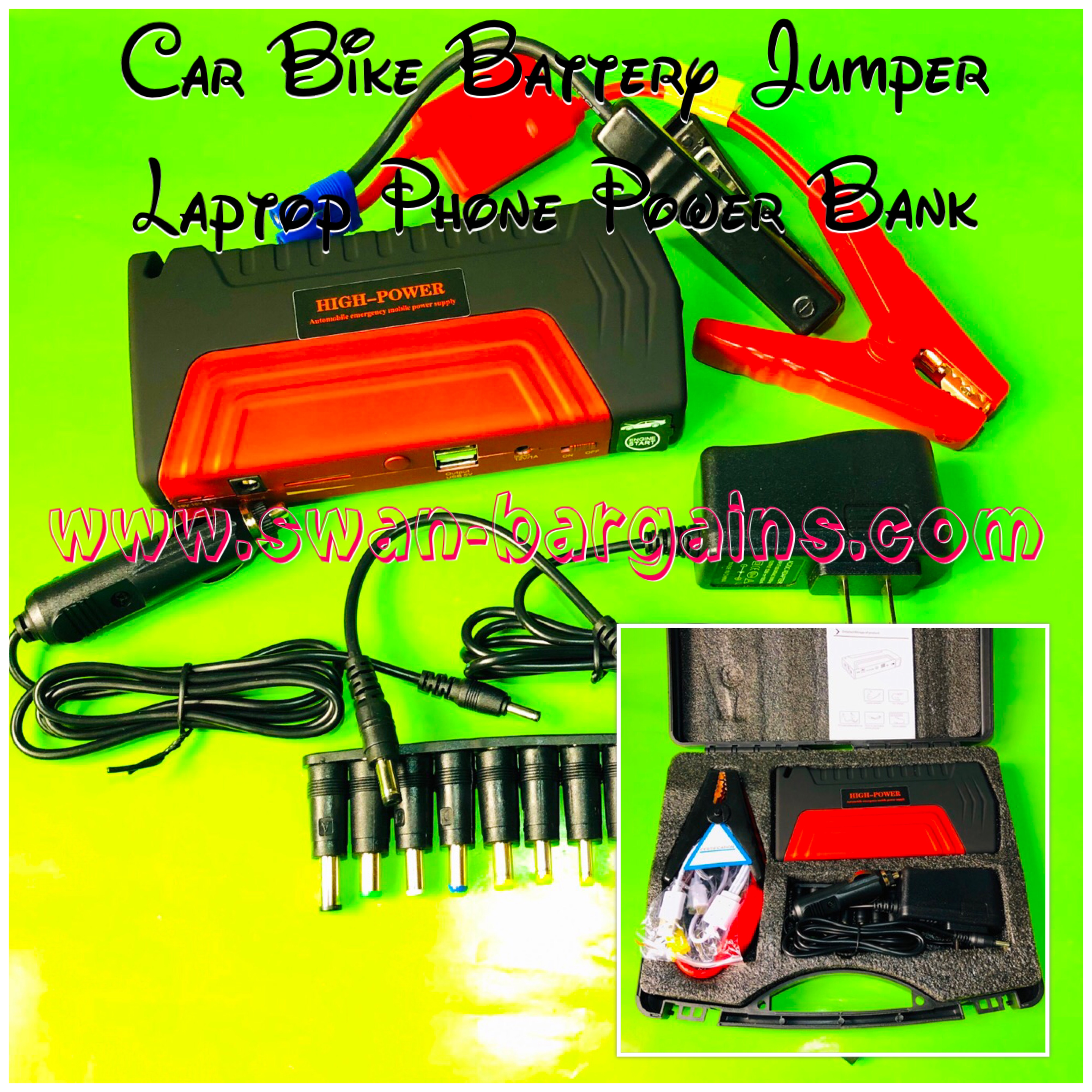 Portable Car Battery Jumper Powerbank Kit Singapore - 68800mAh - Red
