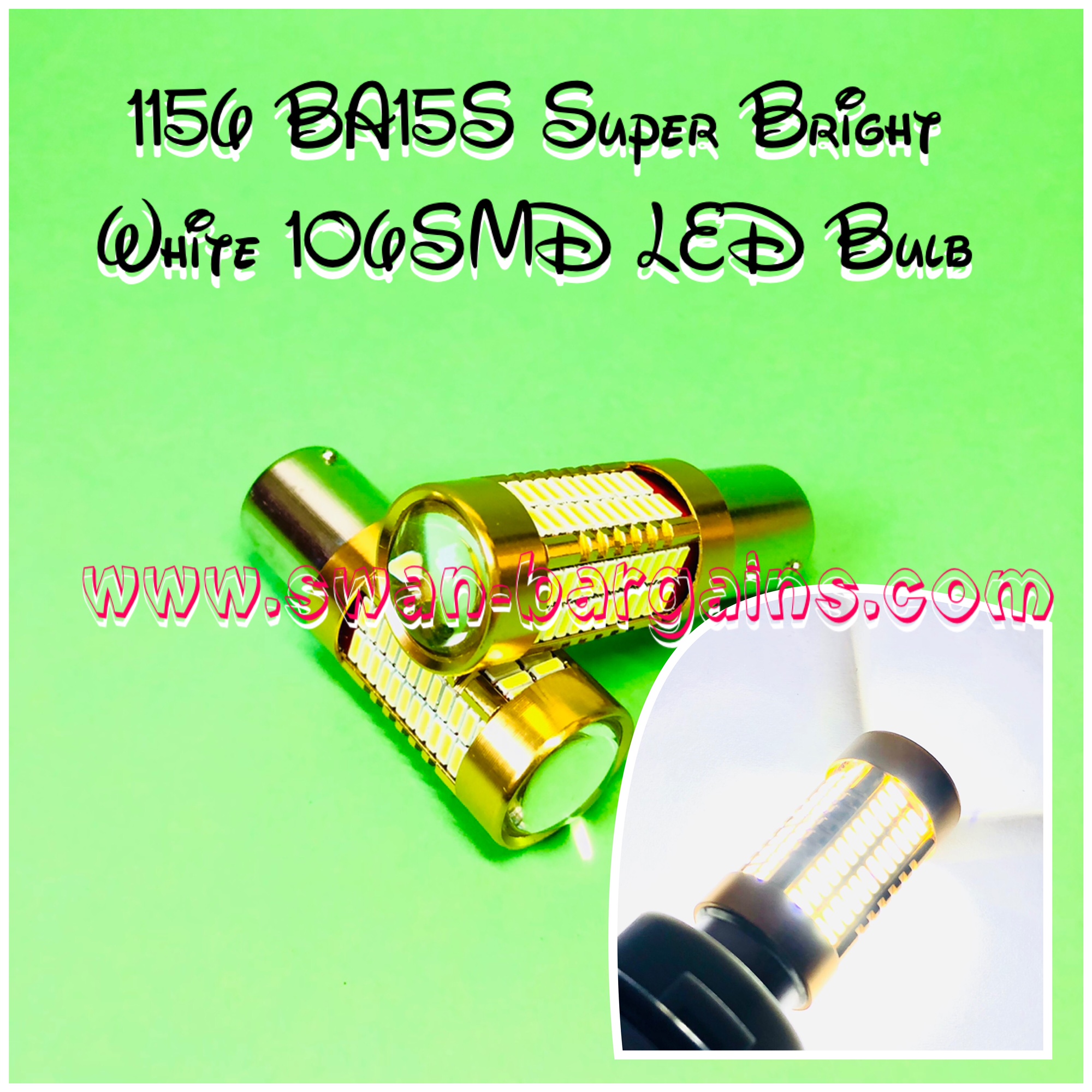 Singapore 1156 BA15S Super Bright LED Light Bulb 106SMD