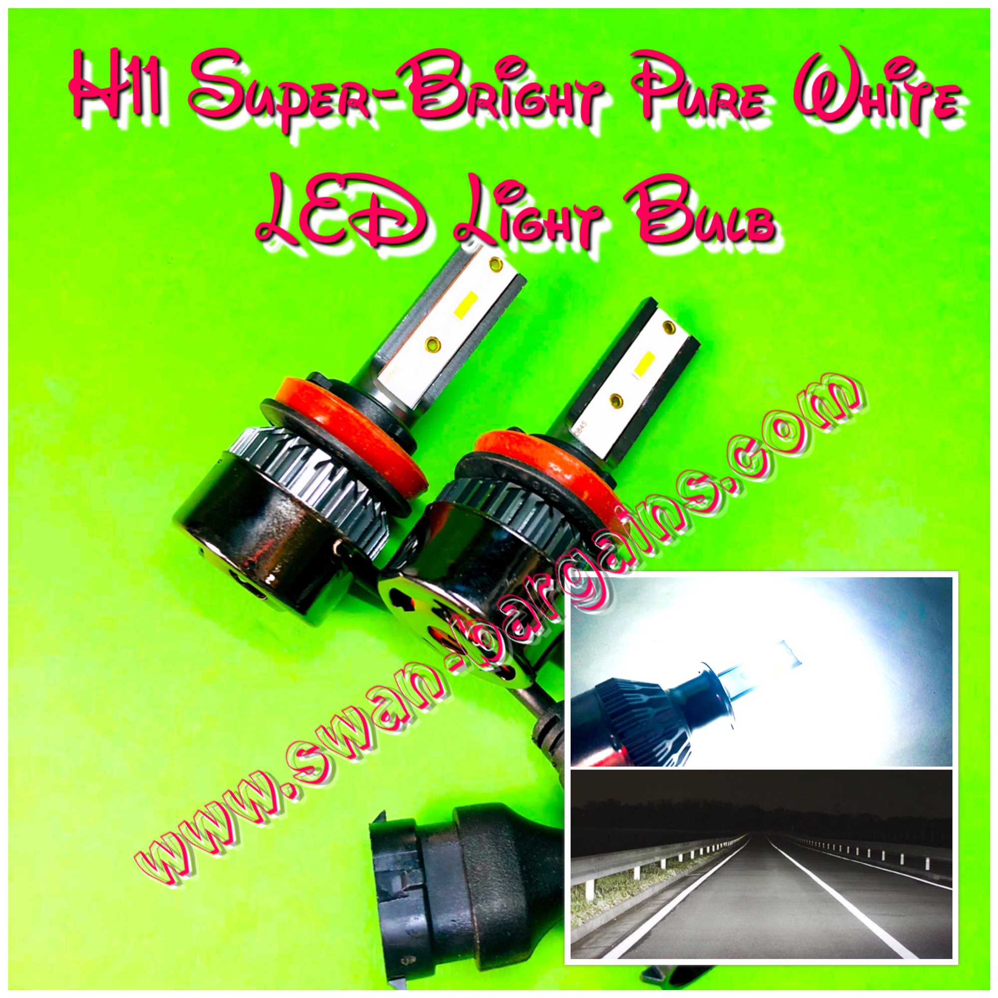 Super Bright H11 White LED Foglamp Bulb Singapore