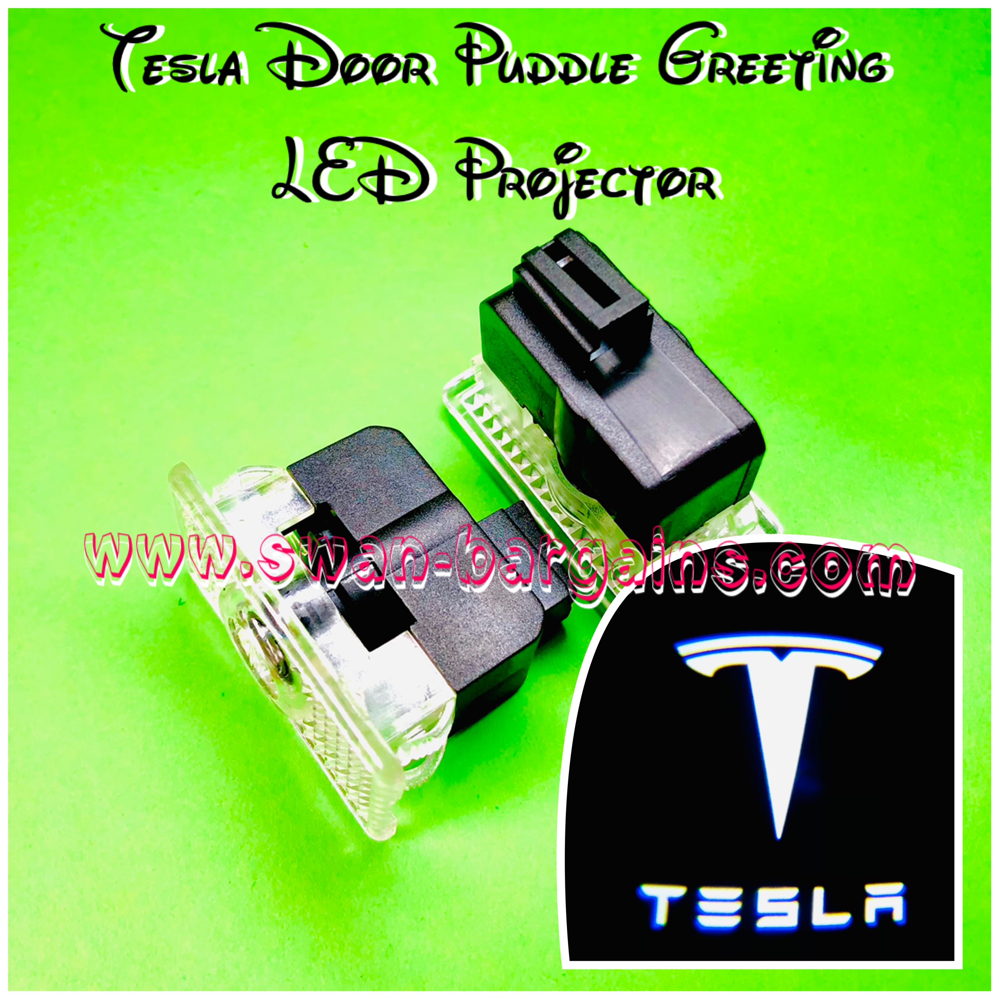 Tesla Door Puddle Light LED Projector Lamp