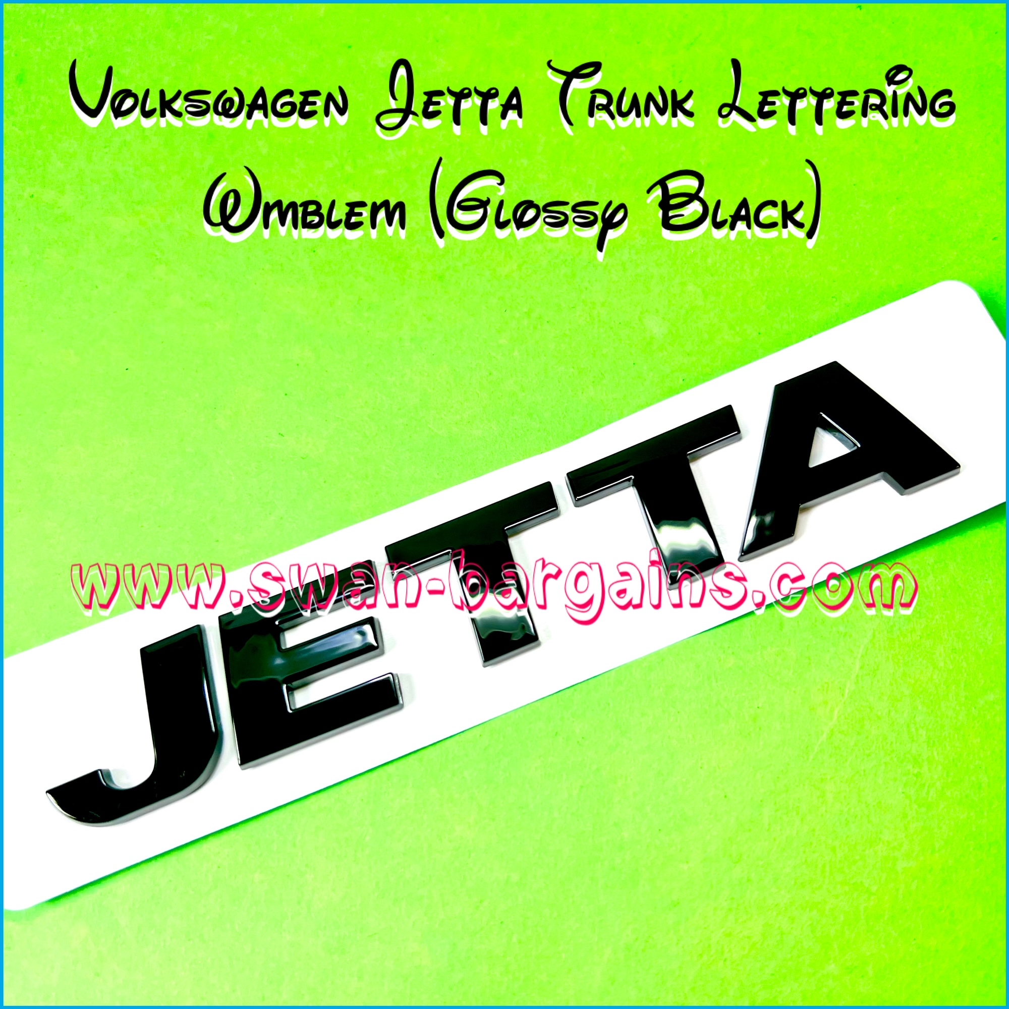 VW Jetta Trunk Lettering Emblem Singapore - Glossy Black