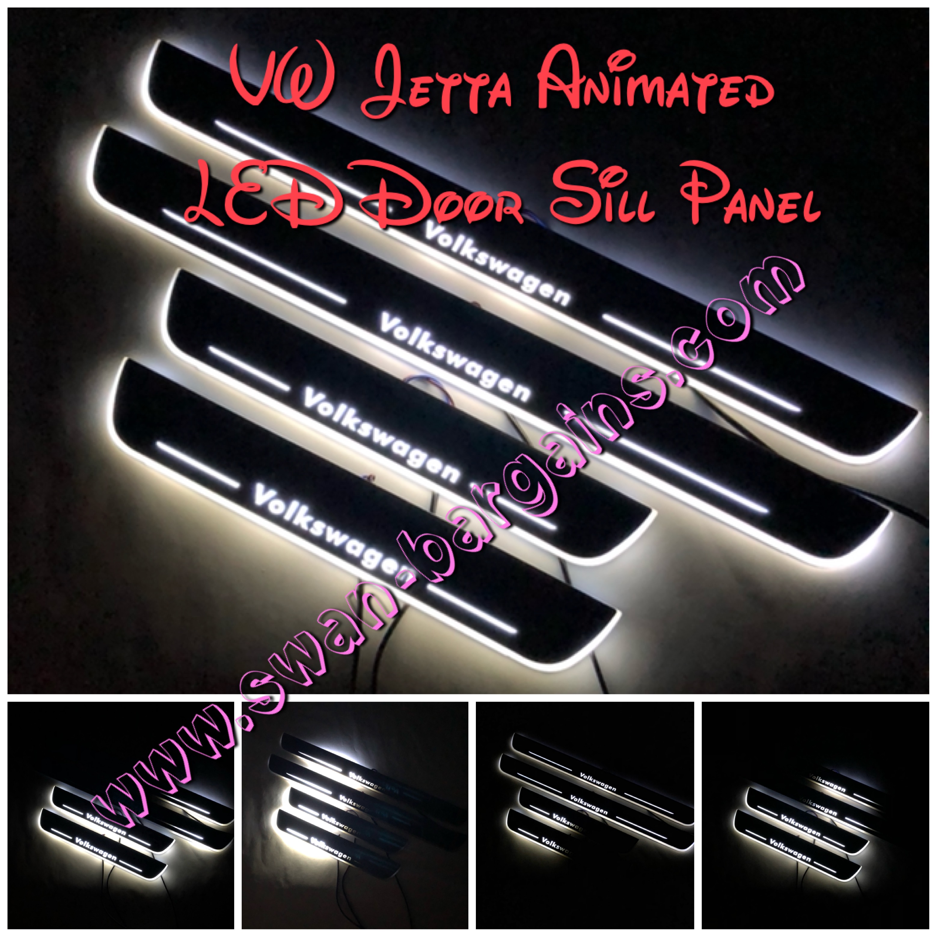 Volkswagen Jetta Animated Door Sill LED Plates Singapore - White
