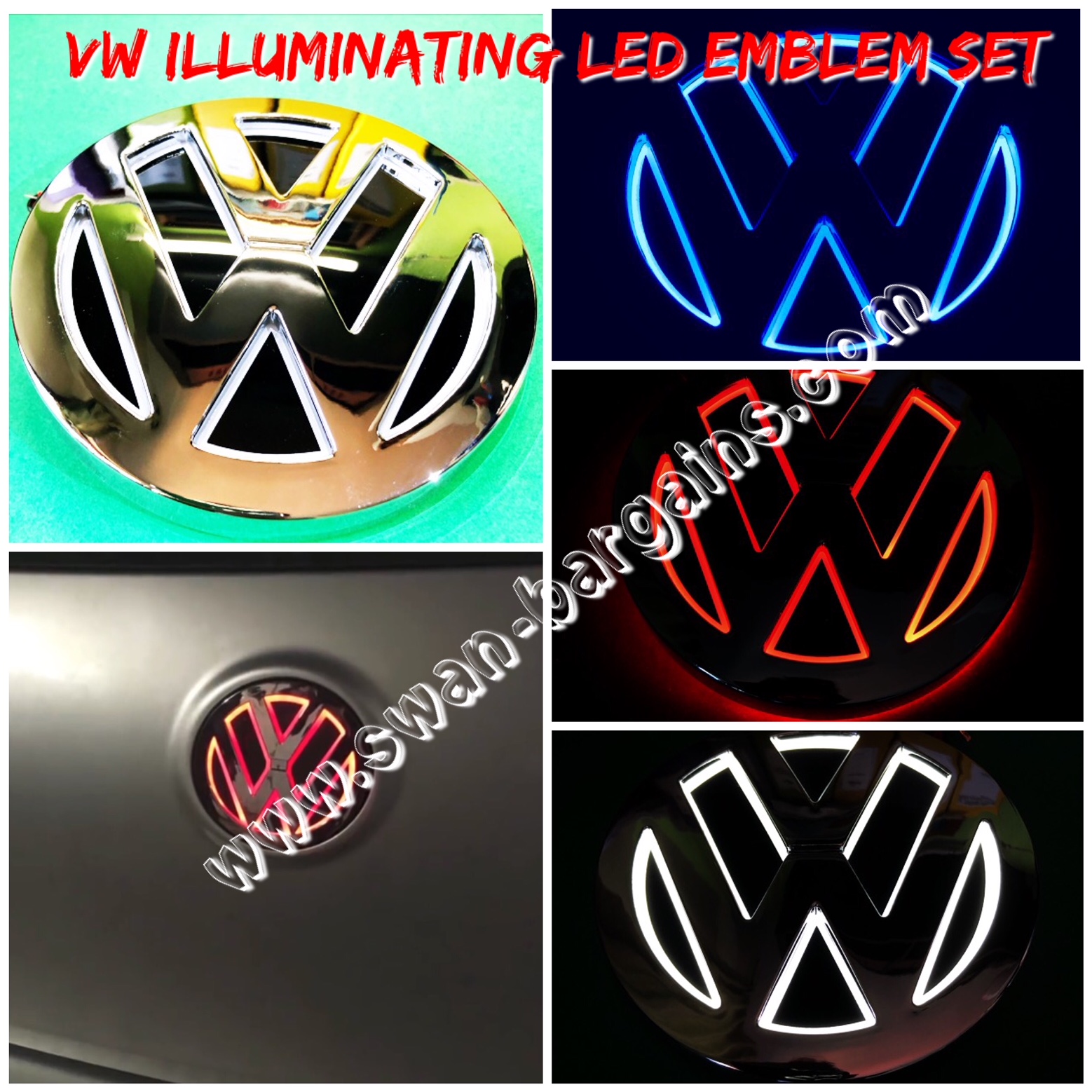 Volkswagen VW Illuminating LED Rear Batch Emblem Singapore