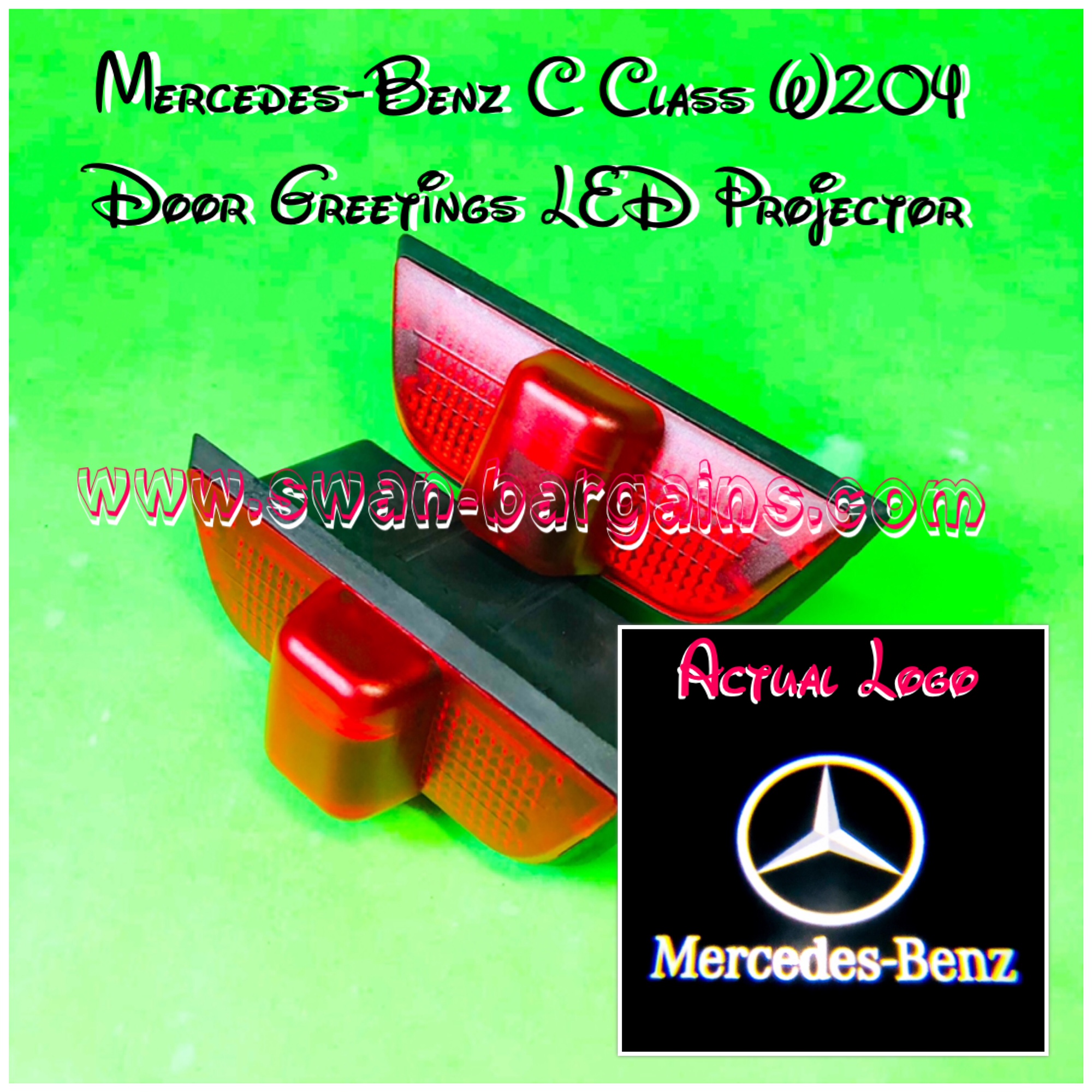 W204 Mercedes Benz Integrated Door Courtesy LED Projector Lamp Singapore - Silver Star
